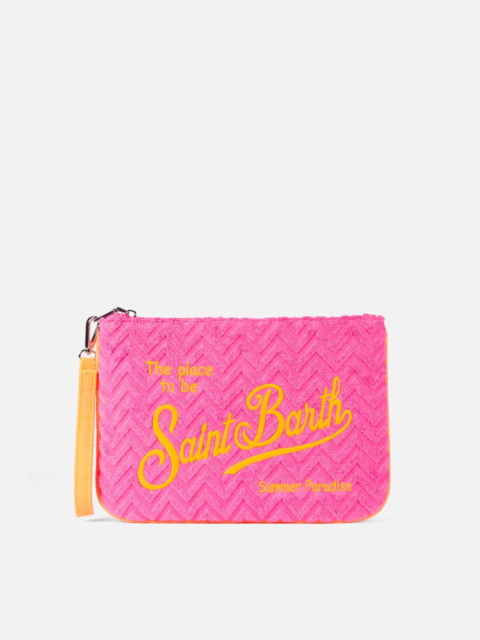 mc2 saint barth parisienne terry pochette with embossed pattern