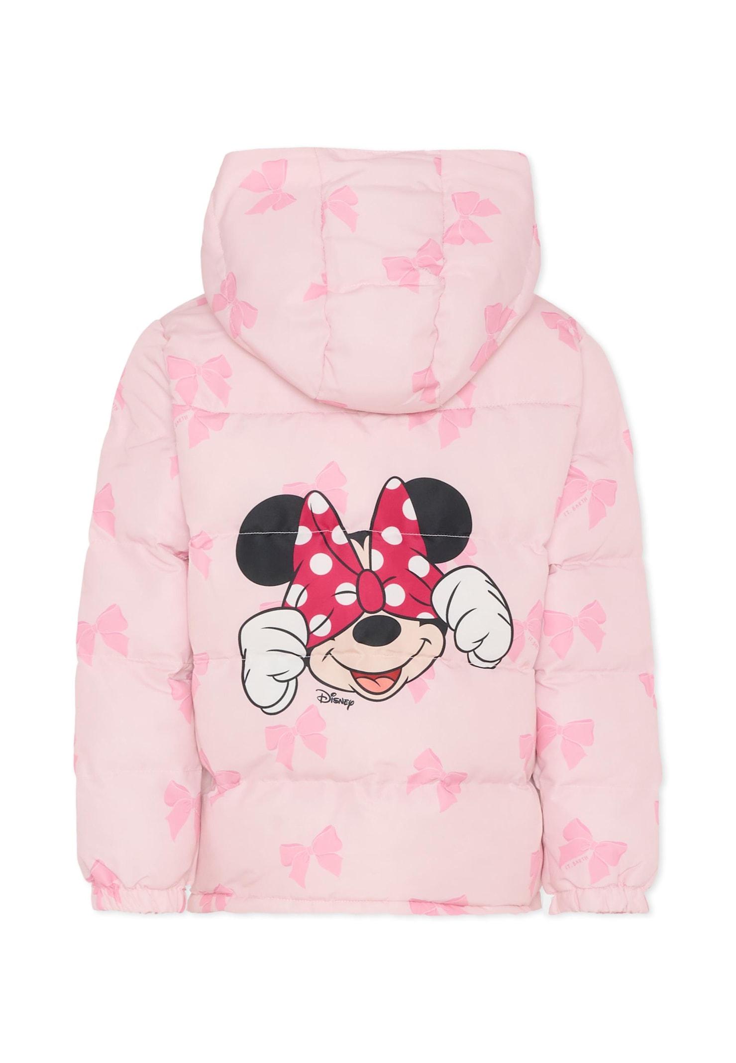 mc2 saint barth pink down jacket for girl with minnie