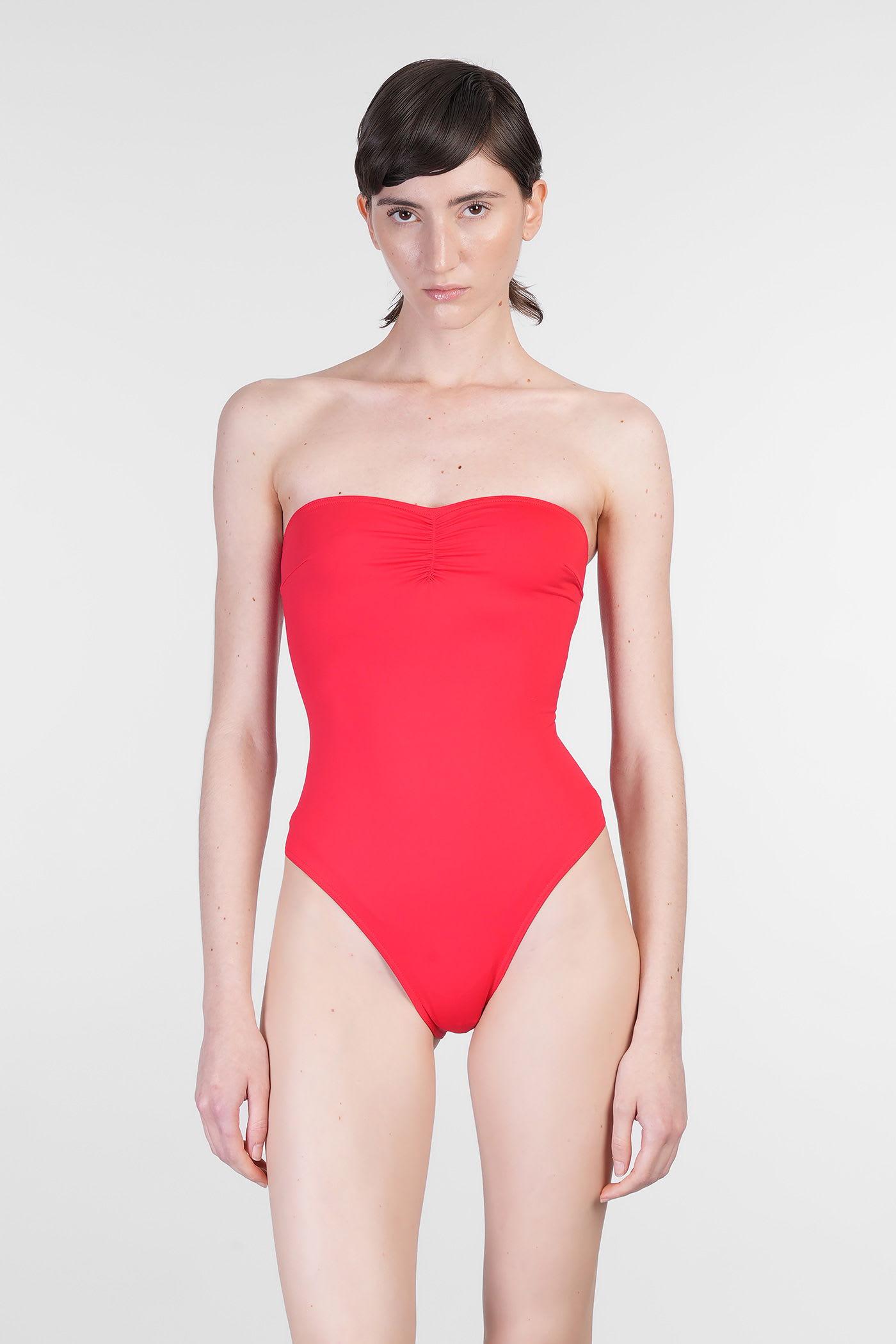 mc2 saint barth soleil p beachwear in red polyamide