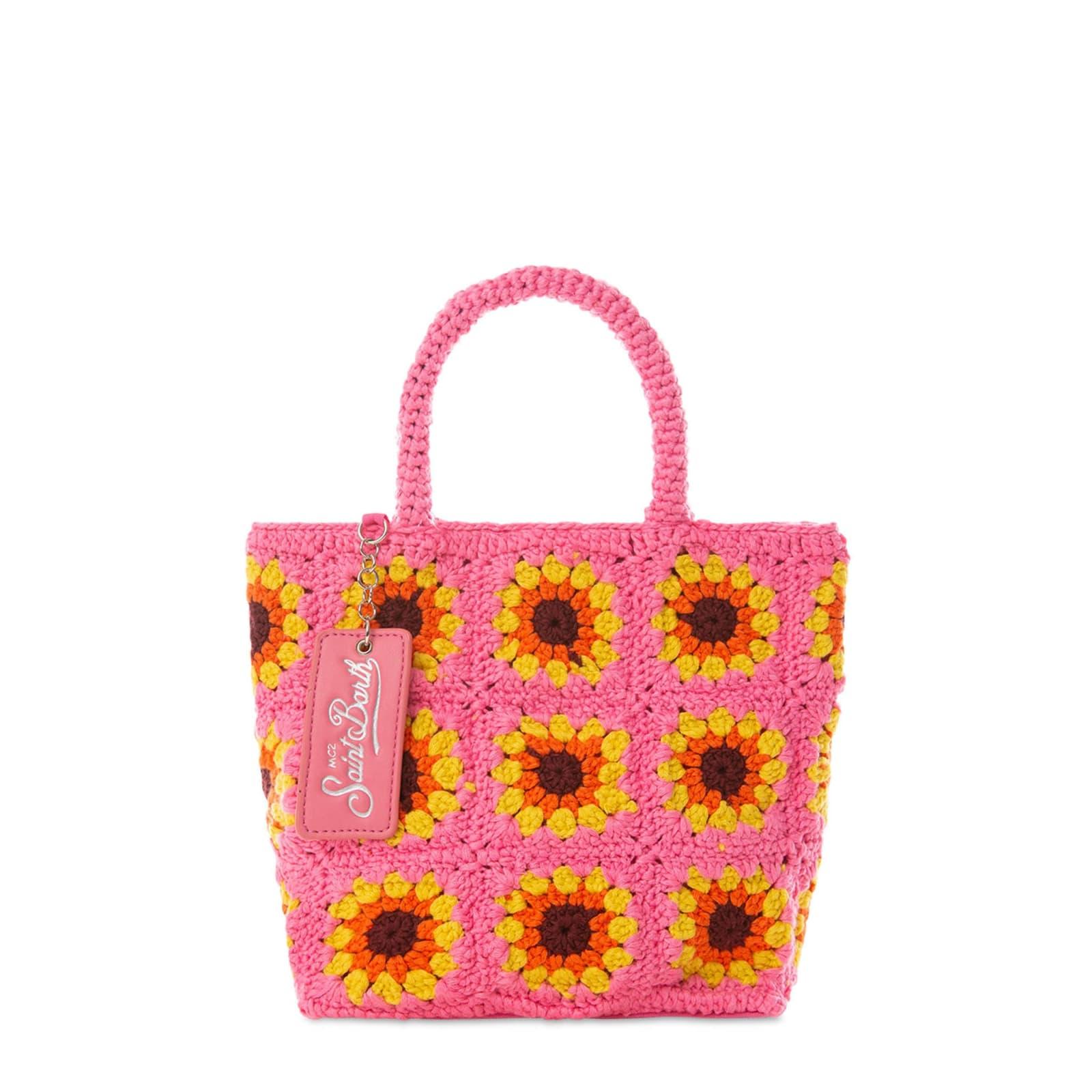 mc2 saint barth sunflower crochet bag