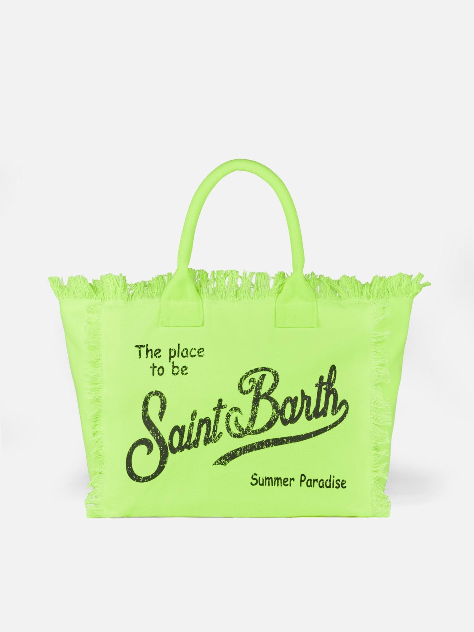 mc2 saint barth vanity fluo yellow shoulder bag