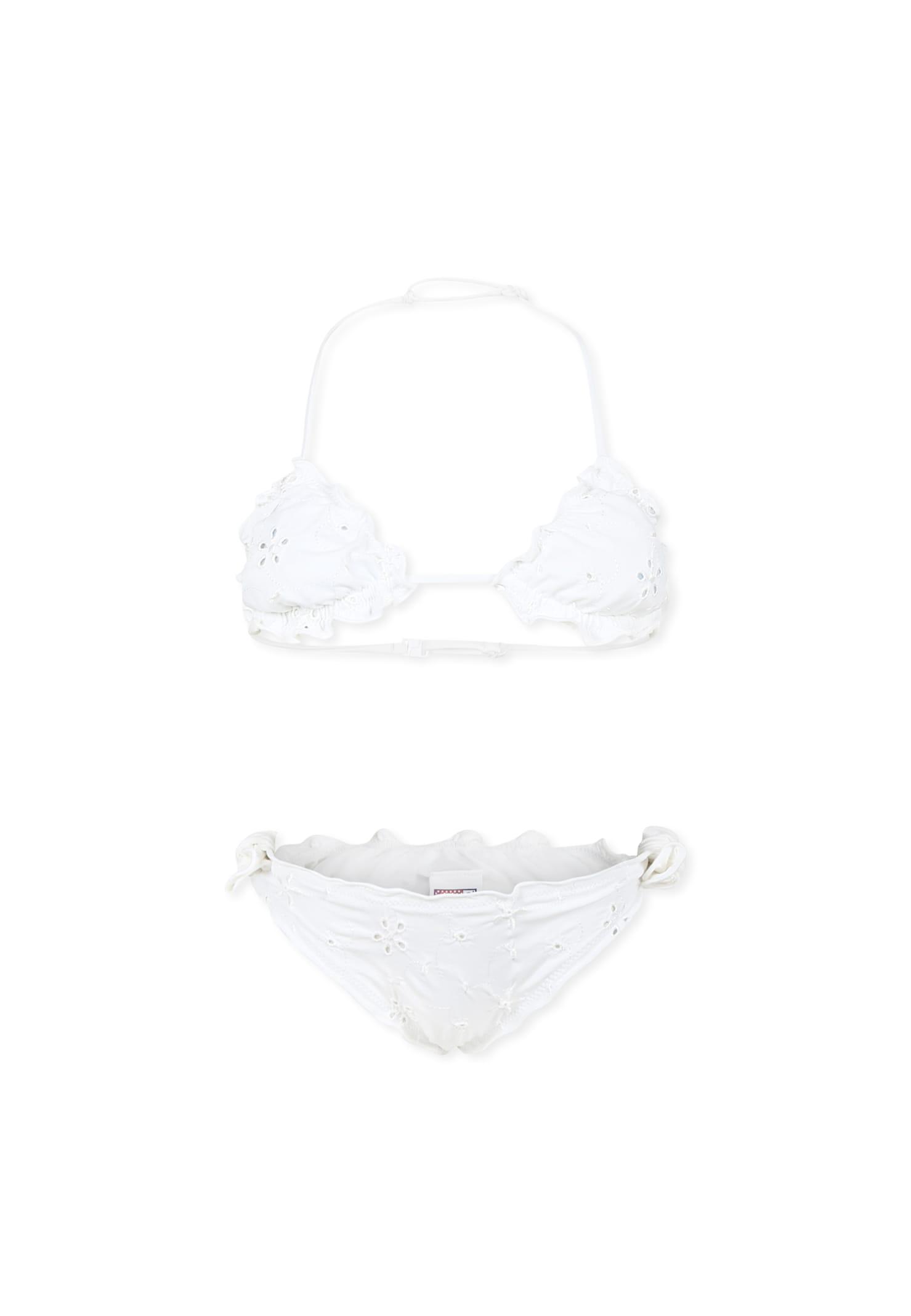 mc2 saint barth white bikini for girl with flowers