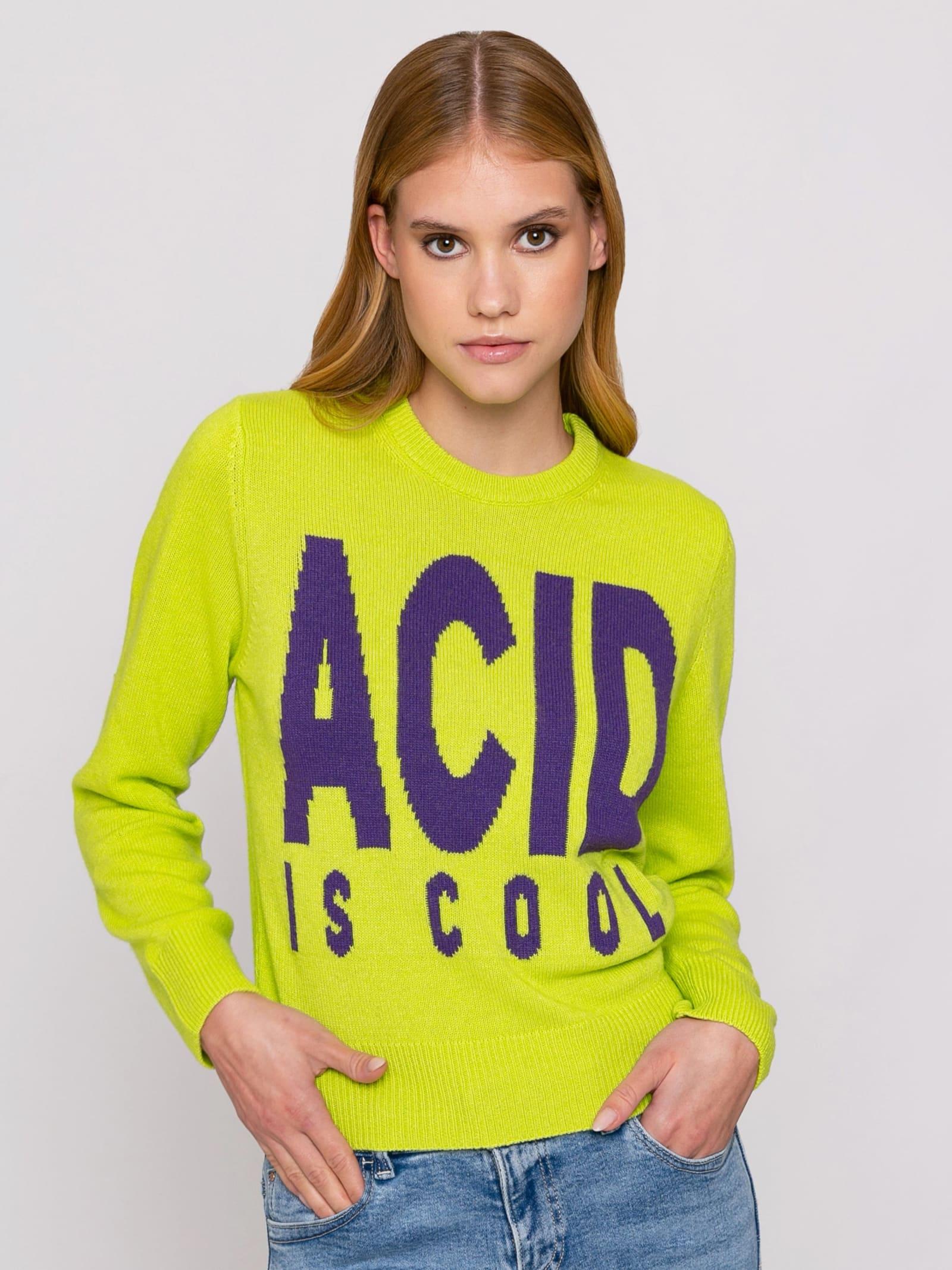 mc2 saint barth woman acid green sweater acid is cool