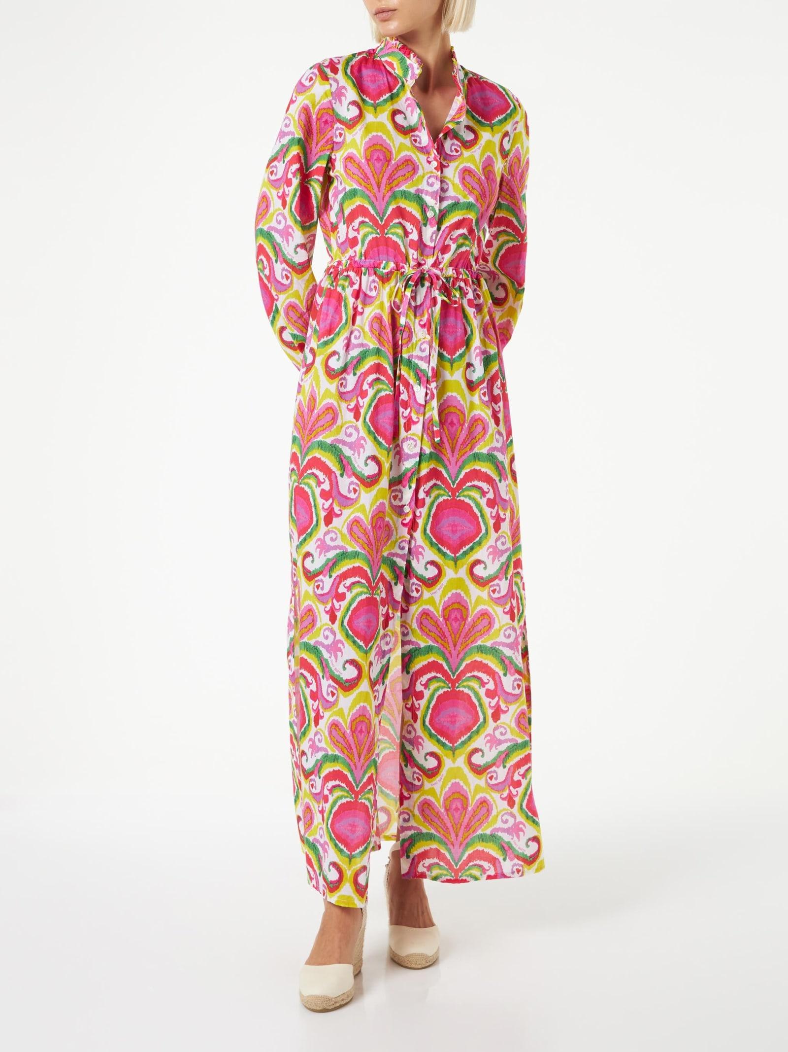 mc2 saint barth woman beach dress with ikat print