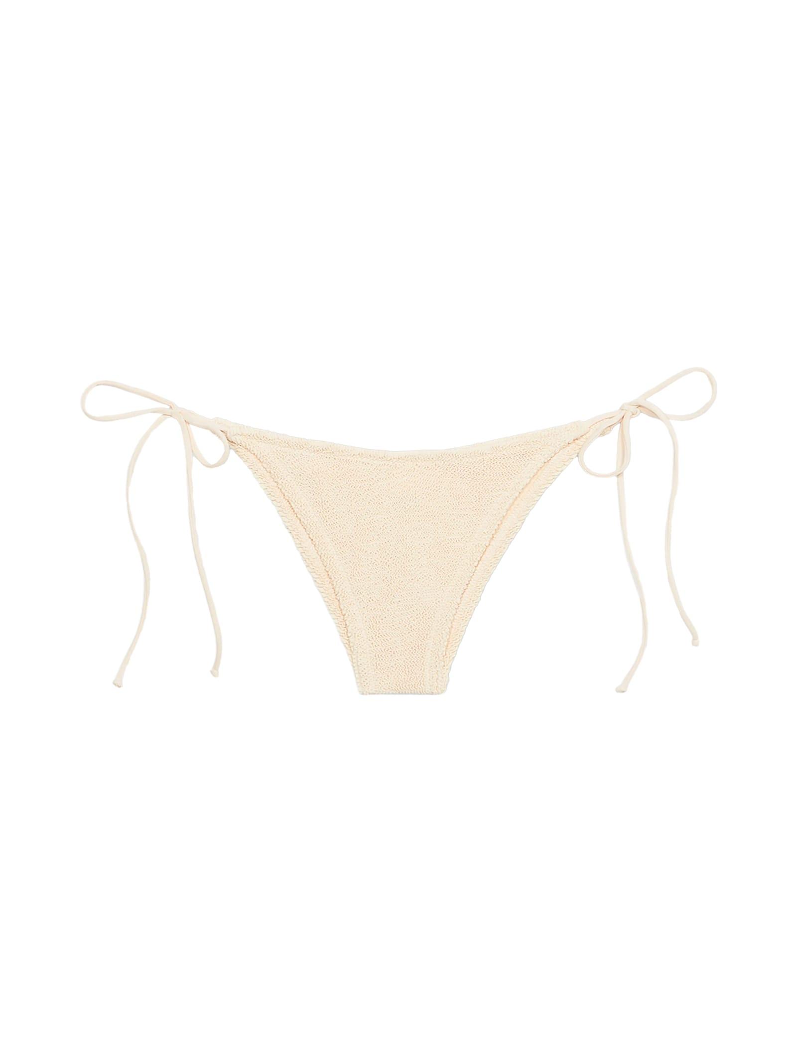 mc2 saint barth woman beige classic crinkle swim briefs marielle