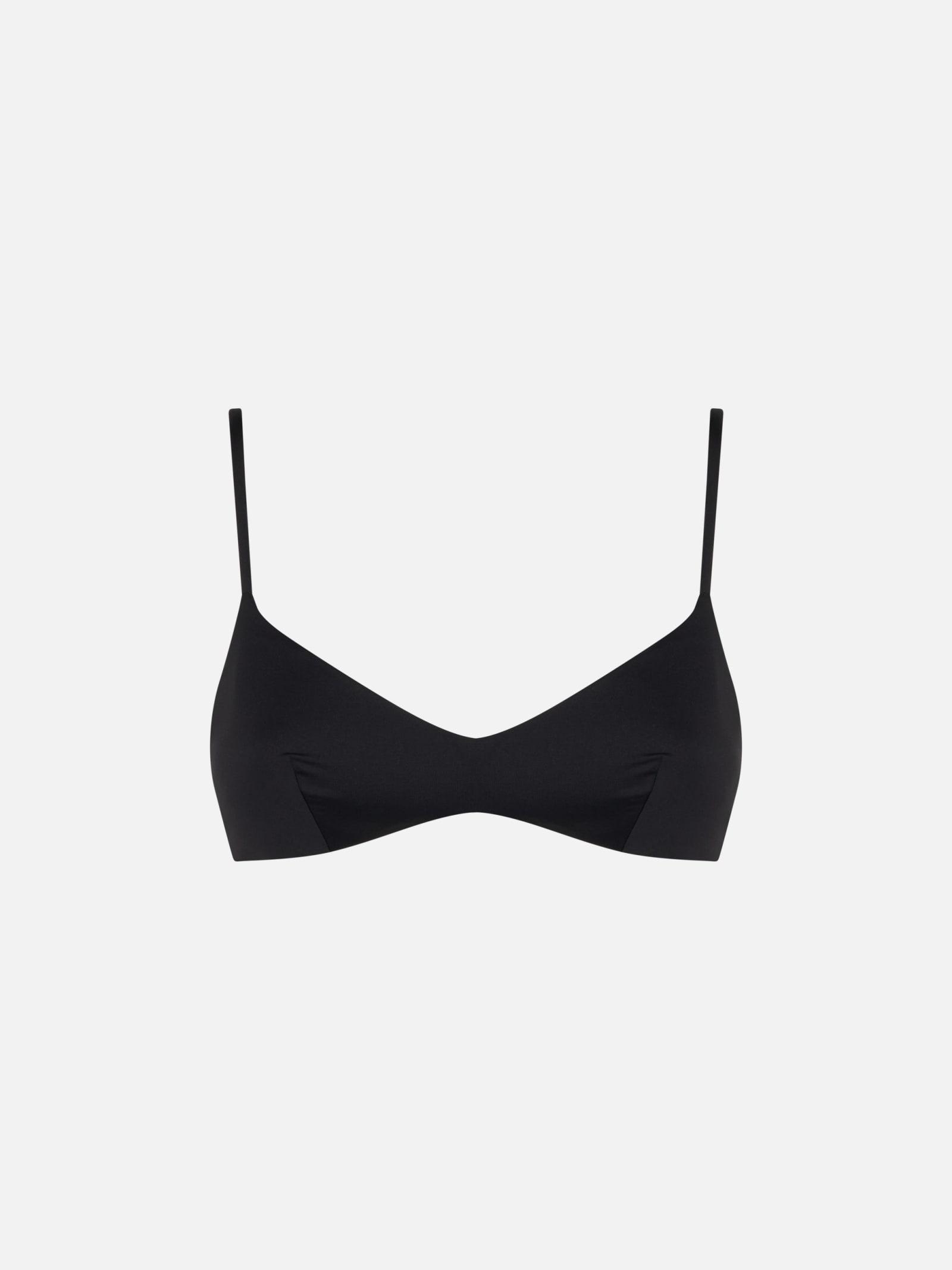 mc2 saint barth woman black bralette swimsuit