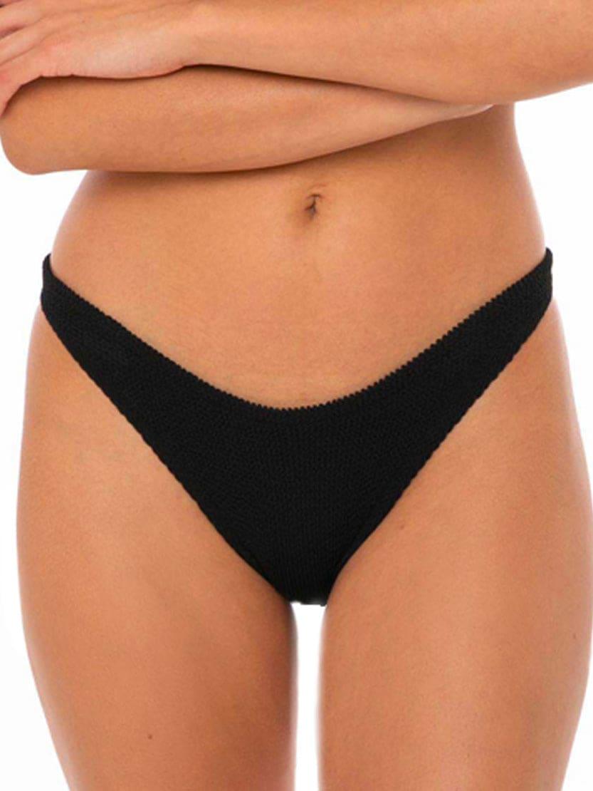 mc2 saint barth woman black crinkle swim briefs