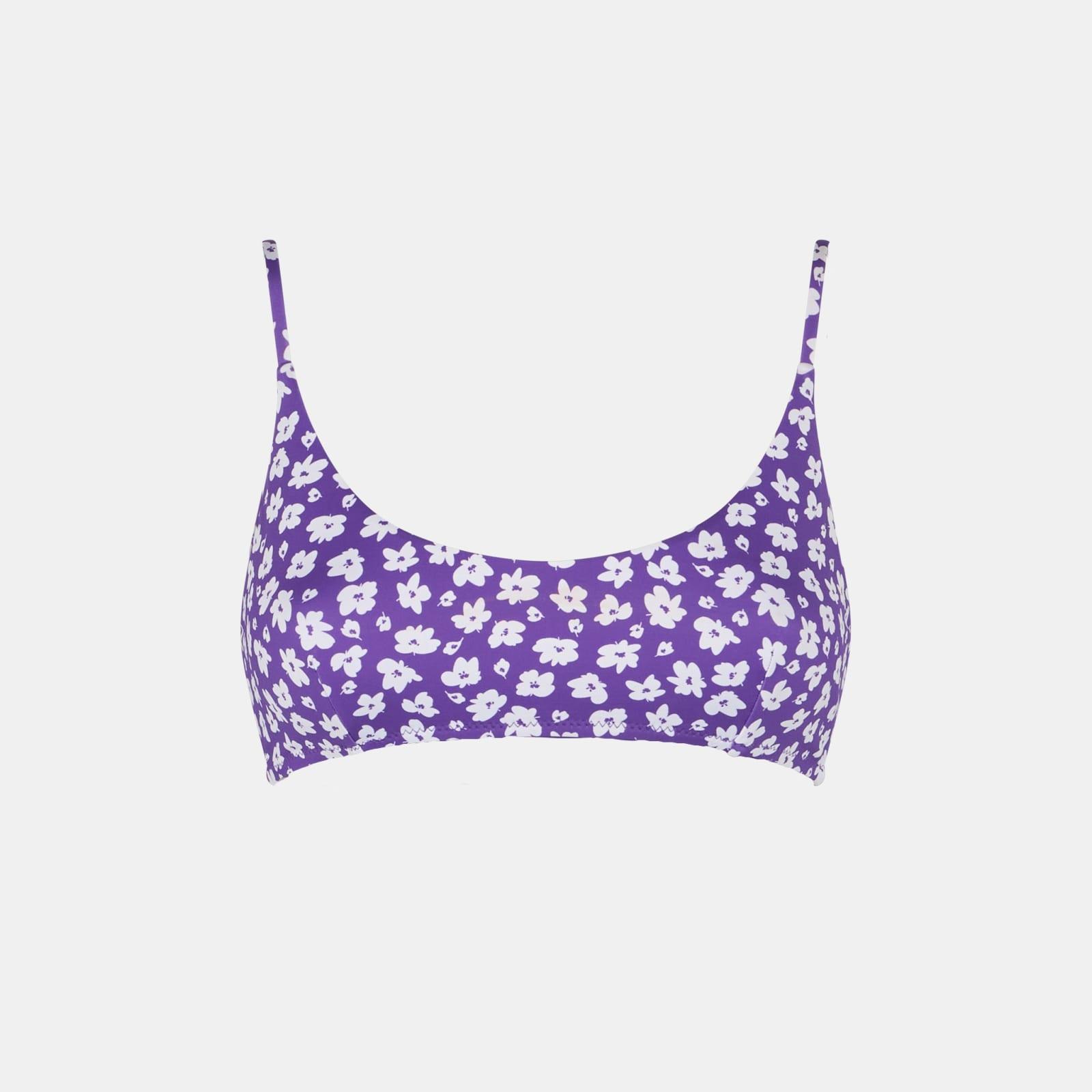 mc2 saint barth woman bralette swimsuit with daisy print