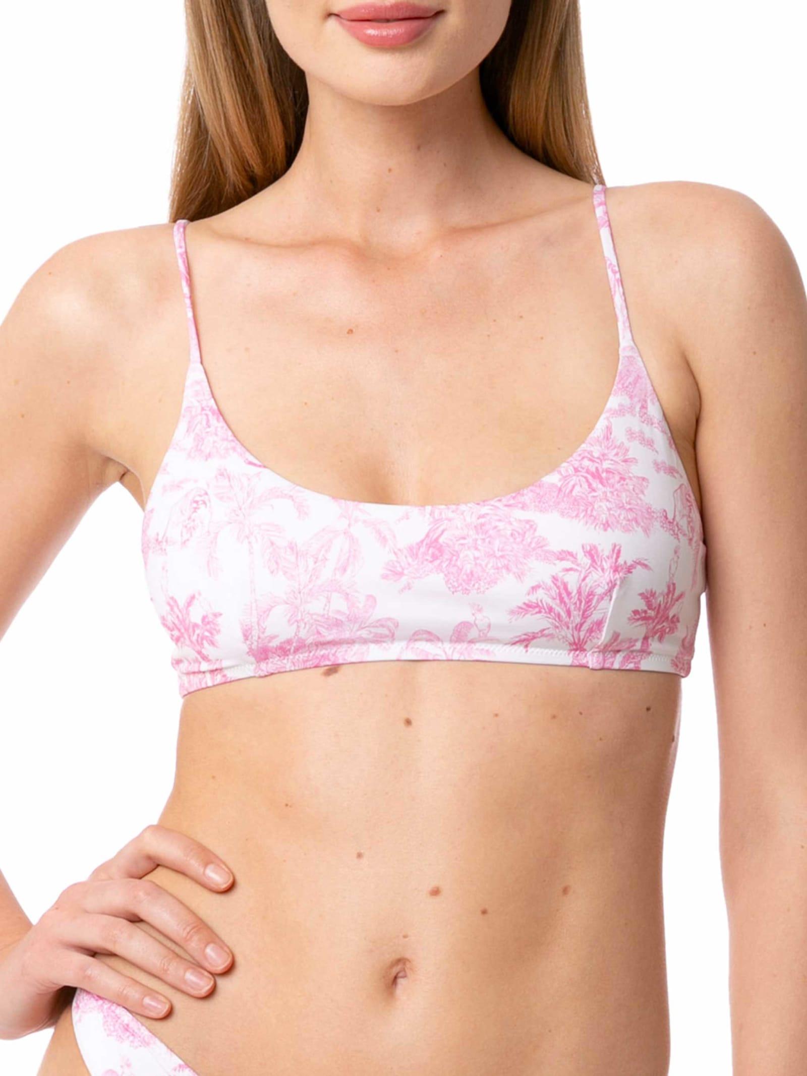 mc2 saint barth woman bralette swimsuit with jungle print