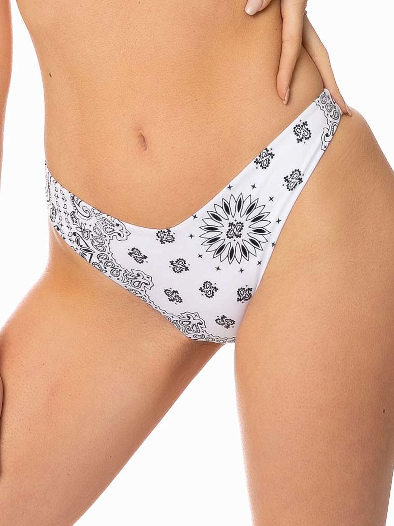 mc2 saint barth woman cheeky swim briefs with bandanna print
