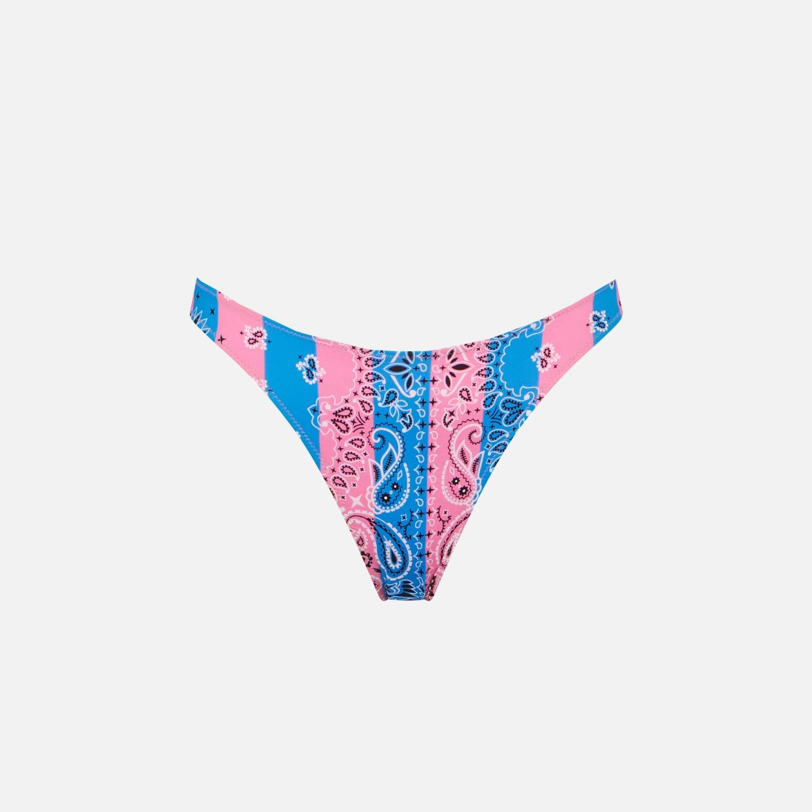mc2 saint barth woman cheeky swim briefs with bandanna print