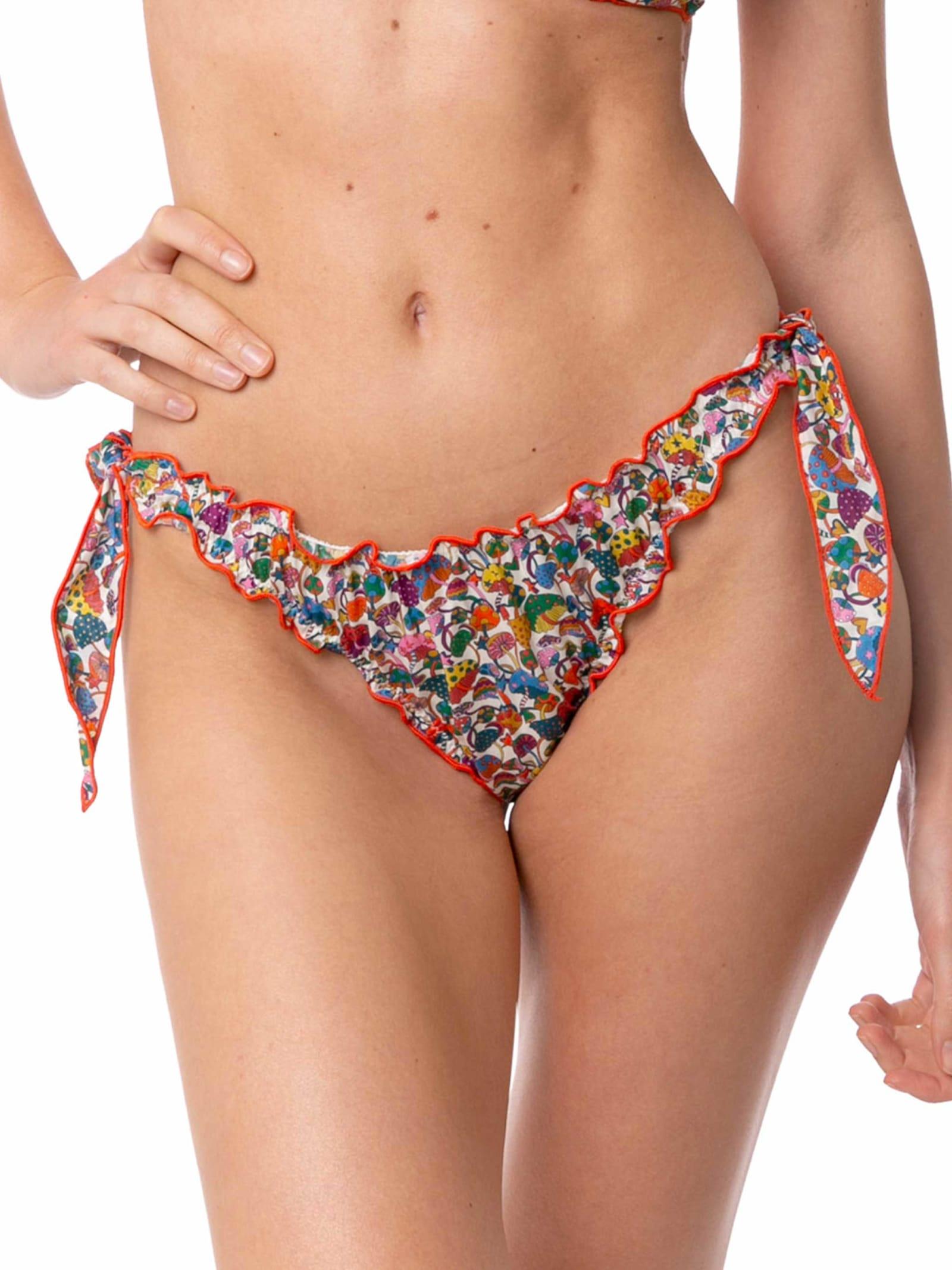 mc2 saint barth woman cheeky swim briefs with liberty print made with liberty fabric