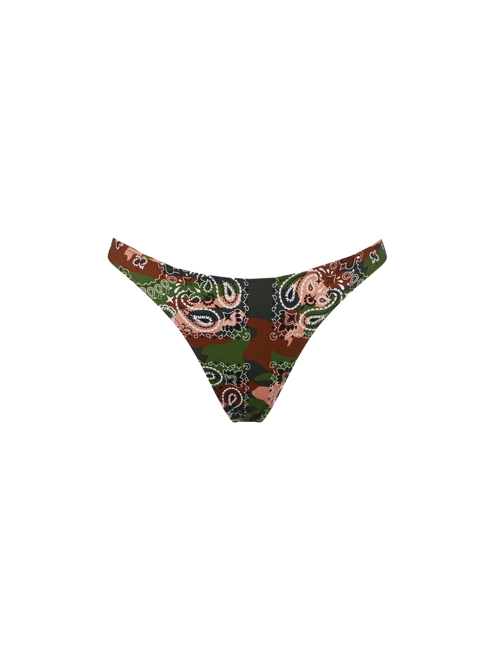 mc2 saint barth woman cheeky swim briefs with mimetic bandanna print