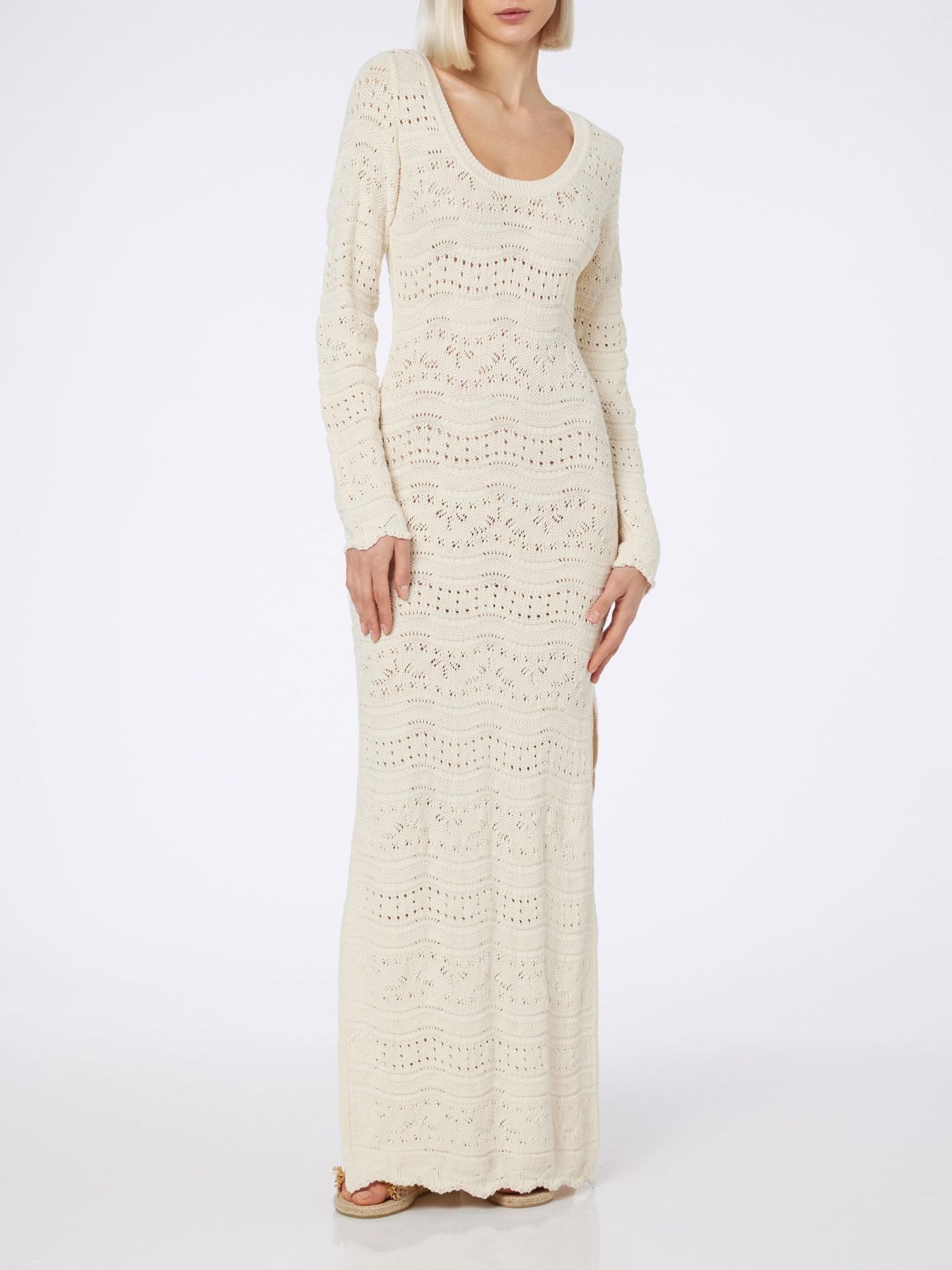 mc2 saint barth woman cotton knit midi dress