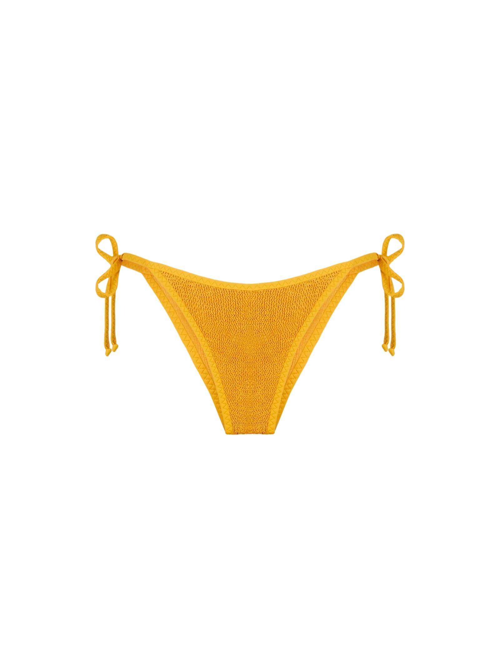 mc2 saint barth woman crinkle ochre swim briefs