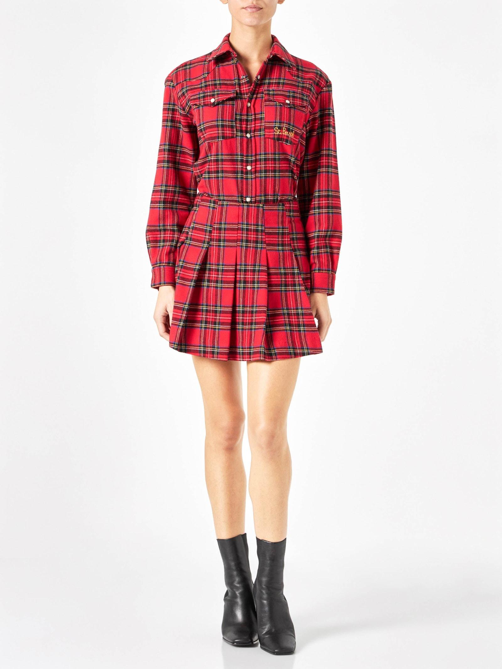 mc2 saint barth woman flannel skirt
