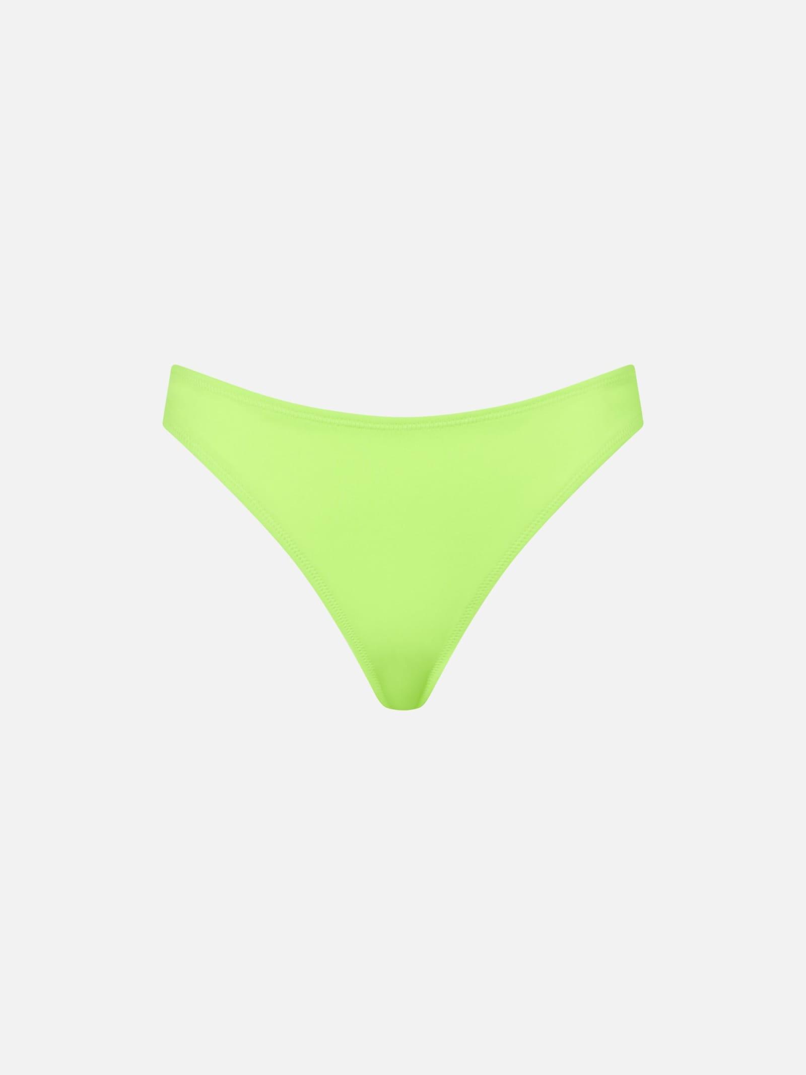 mc2 saint barth woman fluo yellow cheeky swim briefs