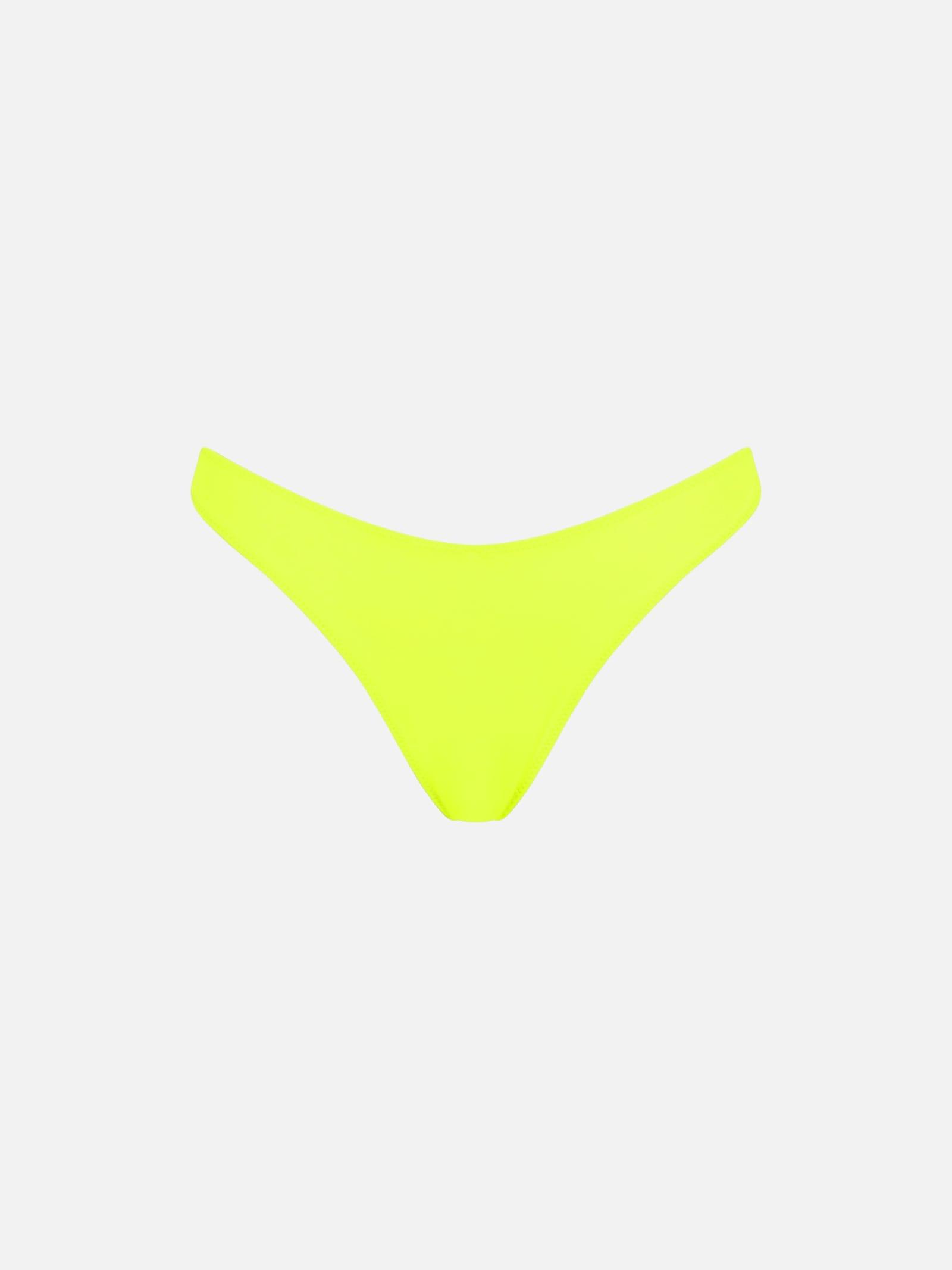 mc2 saint barth woman fluo yellow cheeky swim briefs