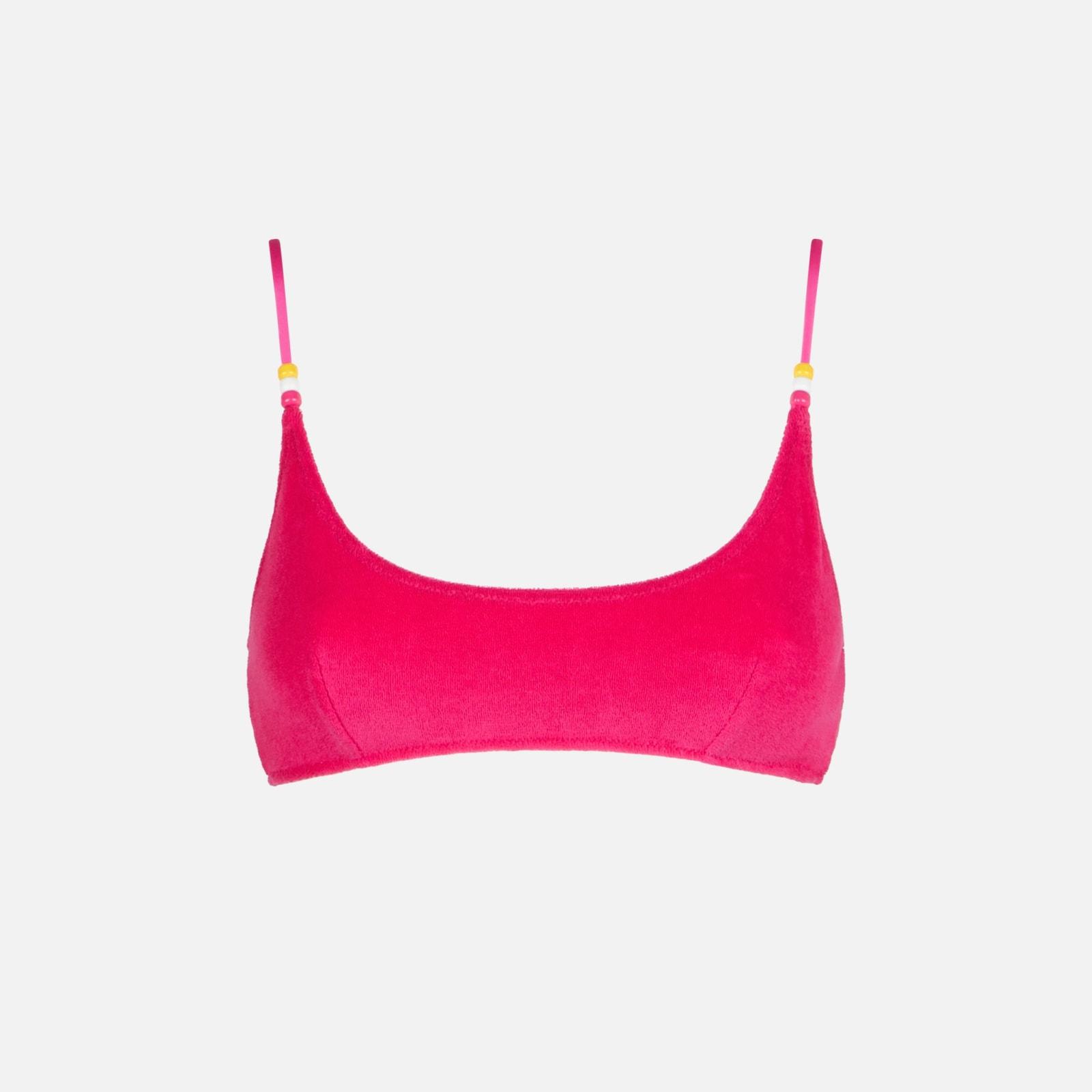 mc2 saint barth woman fuchsia terry bralette swimsuit