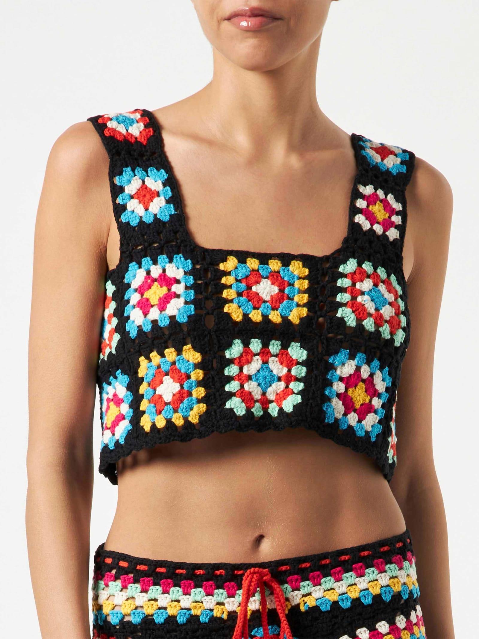 mc2 saint barth woman handmade crochet top
