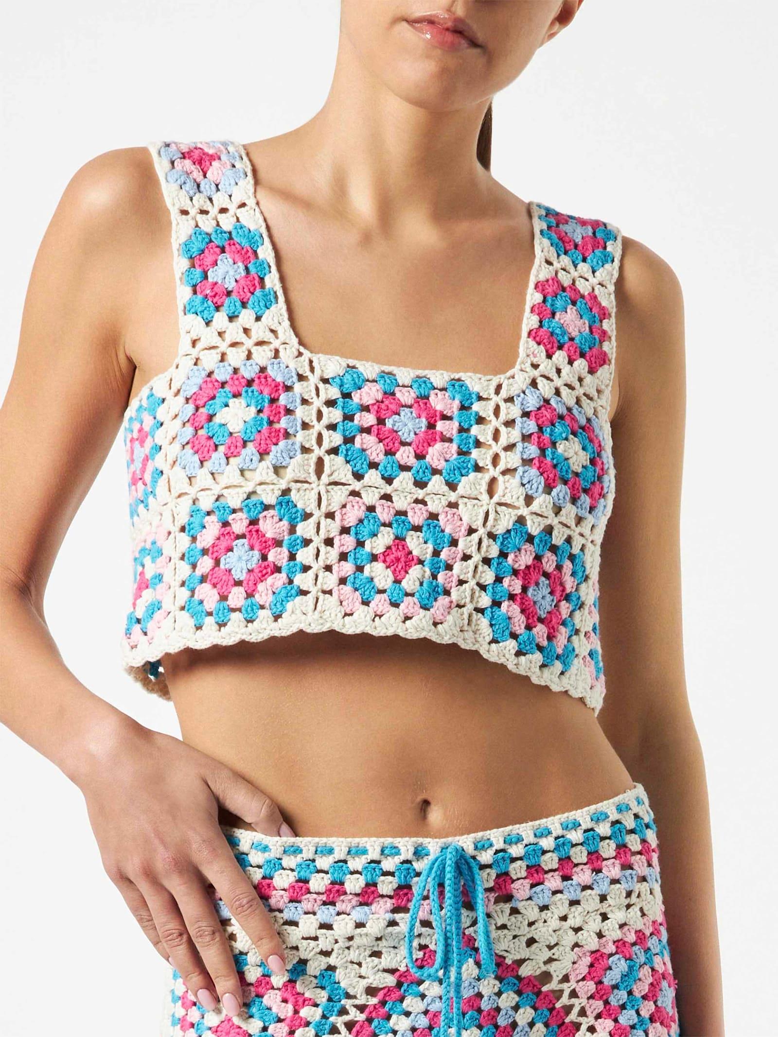 mc2 saint barth woman handmade crochet top