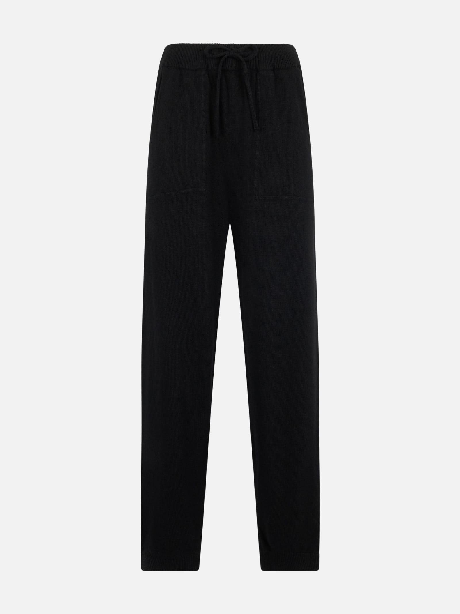 mc2 saint barth woman knitted black jogger pants