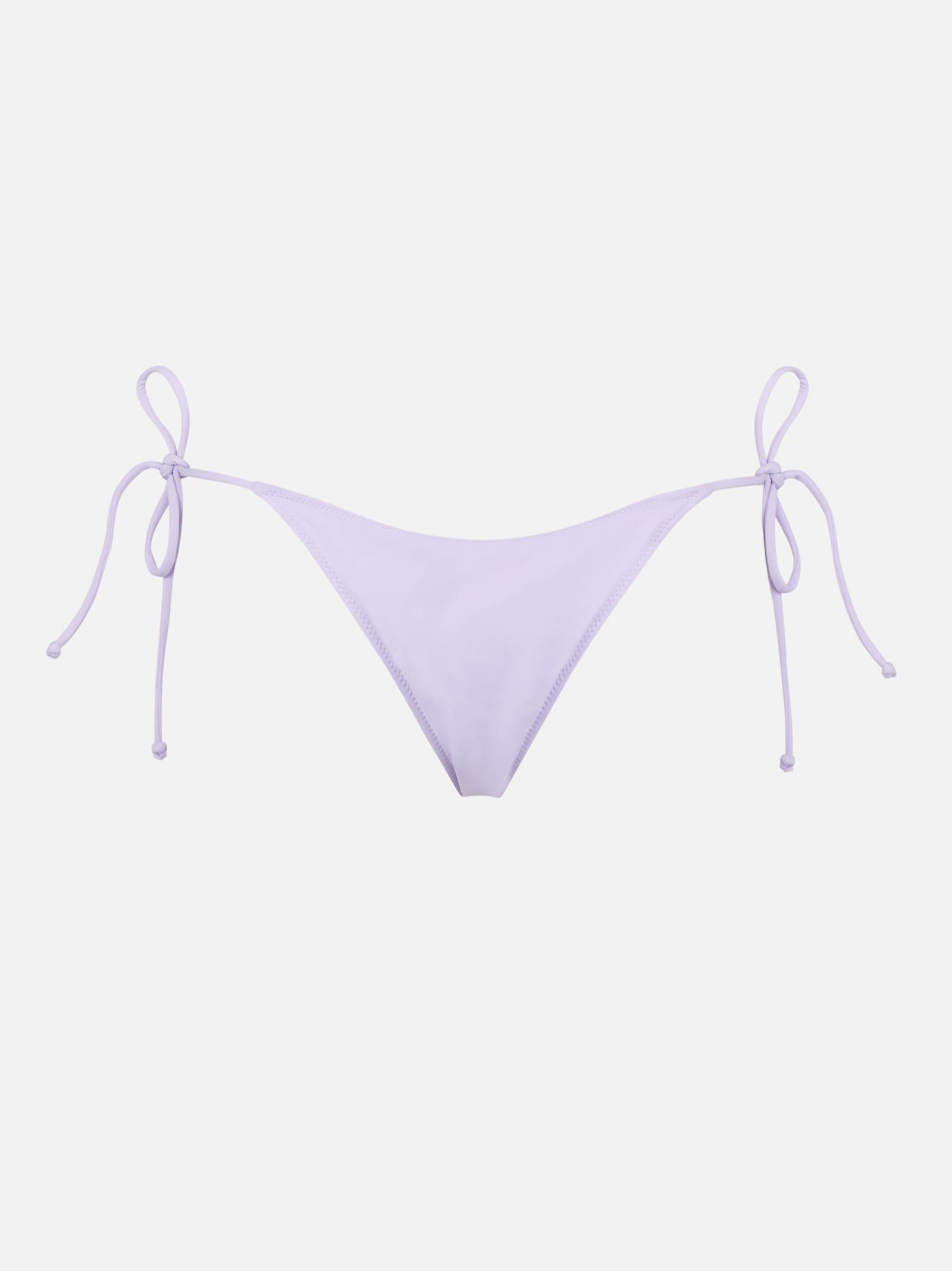 mc2 saint barth woman lilac swim briefs with side laces