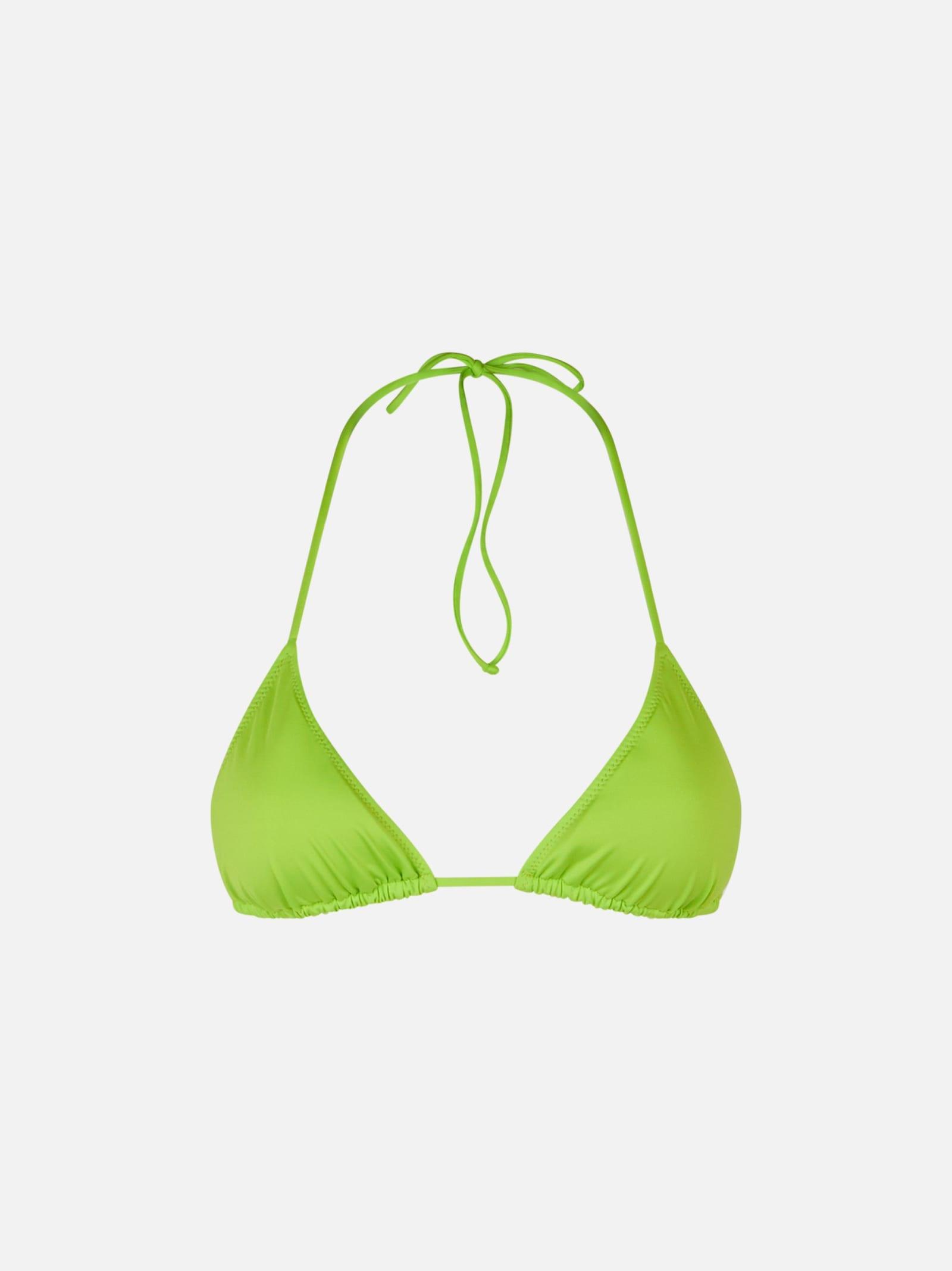 mc2 saint barth woman lime triangle top swimsuit