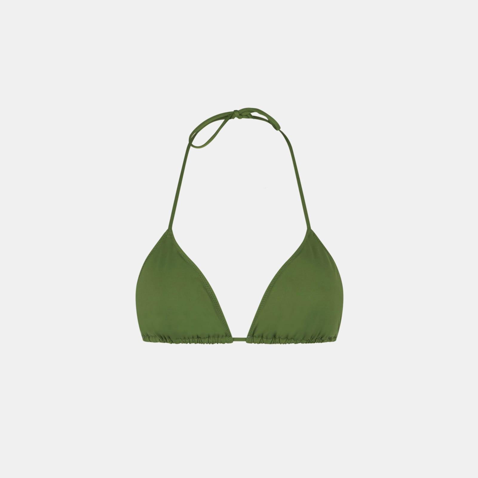 mc2 saint barth woman military green triangle top