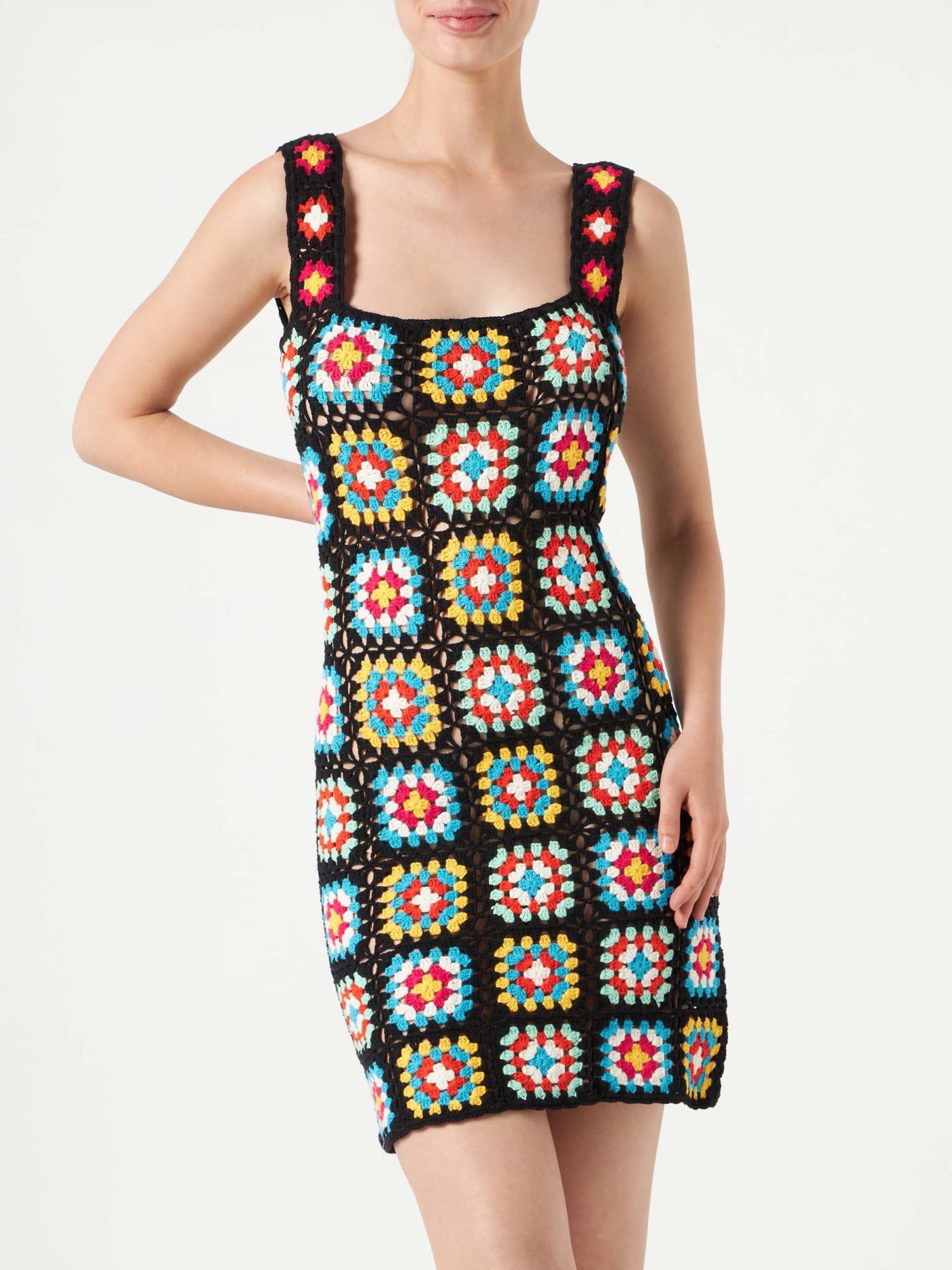 mc2 saint barth woman multicolor crochet dress