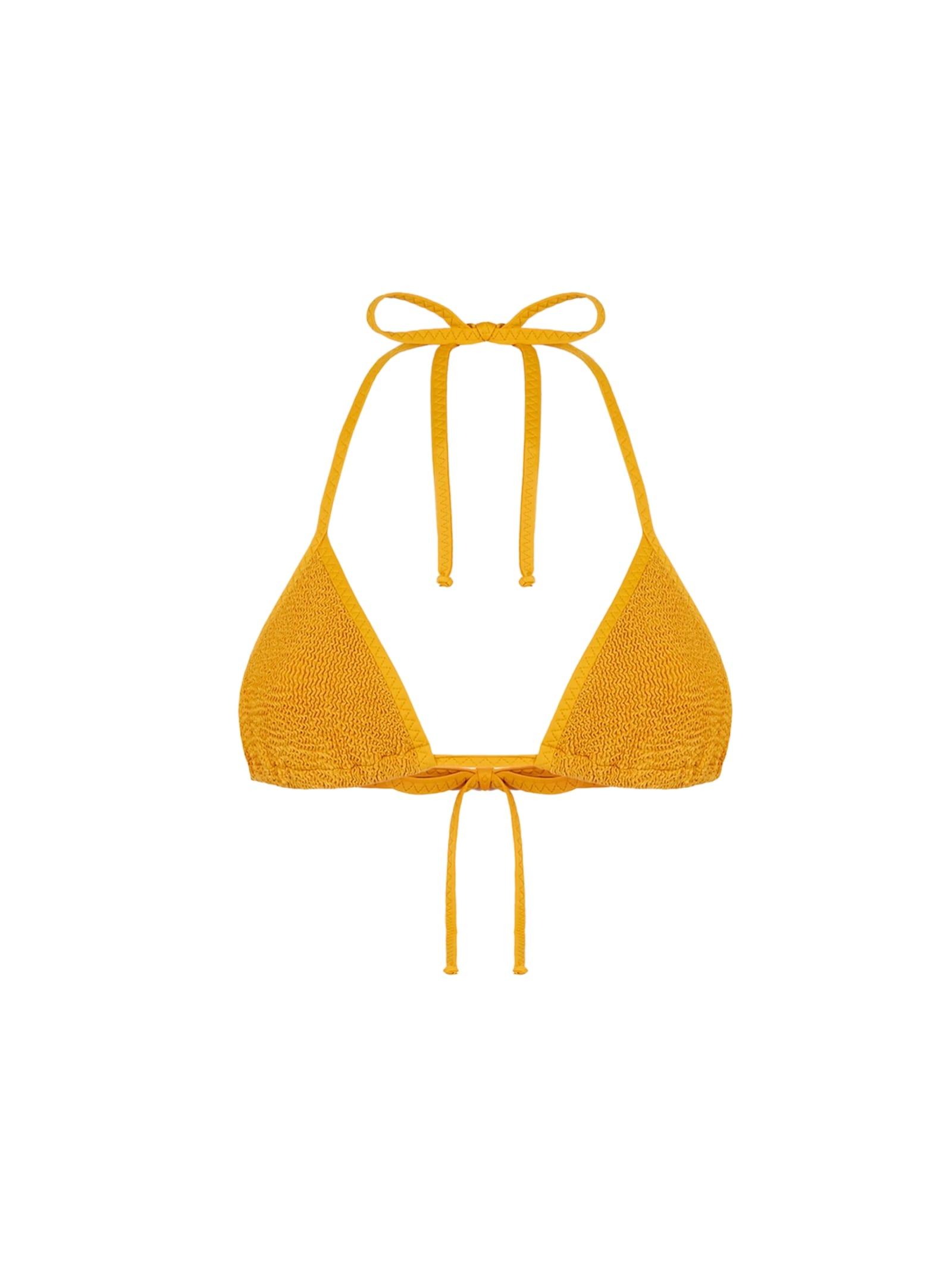 mc2 saint barth woman ochre triangle top swimsuit