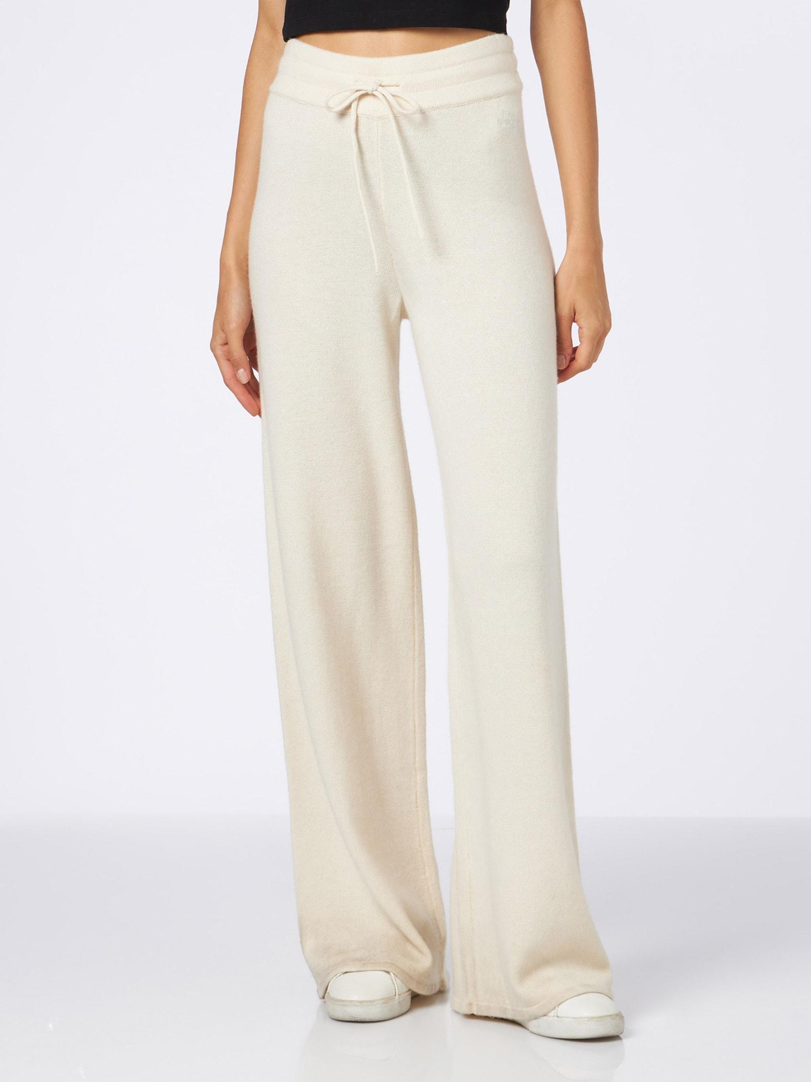 mc2 saint barth woman off-white cashmere blend palazzo pants