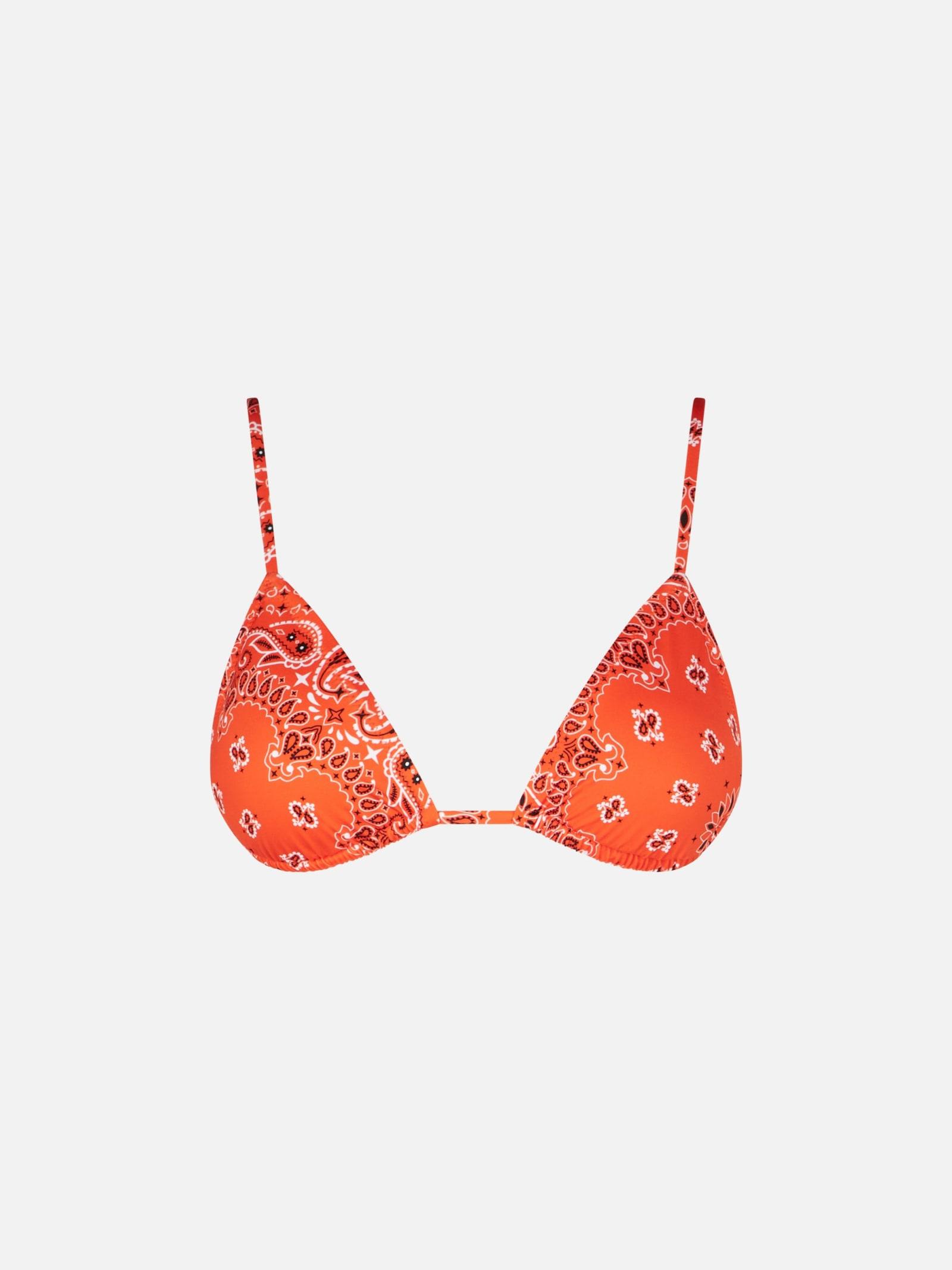 mc2 saint barth woman orange triangle top