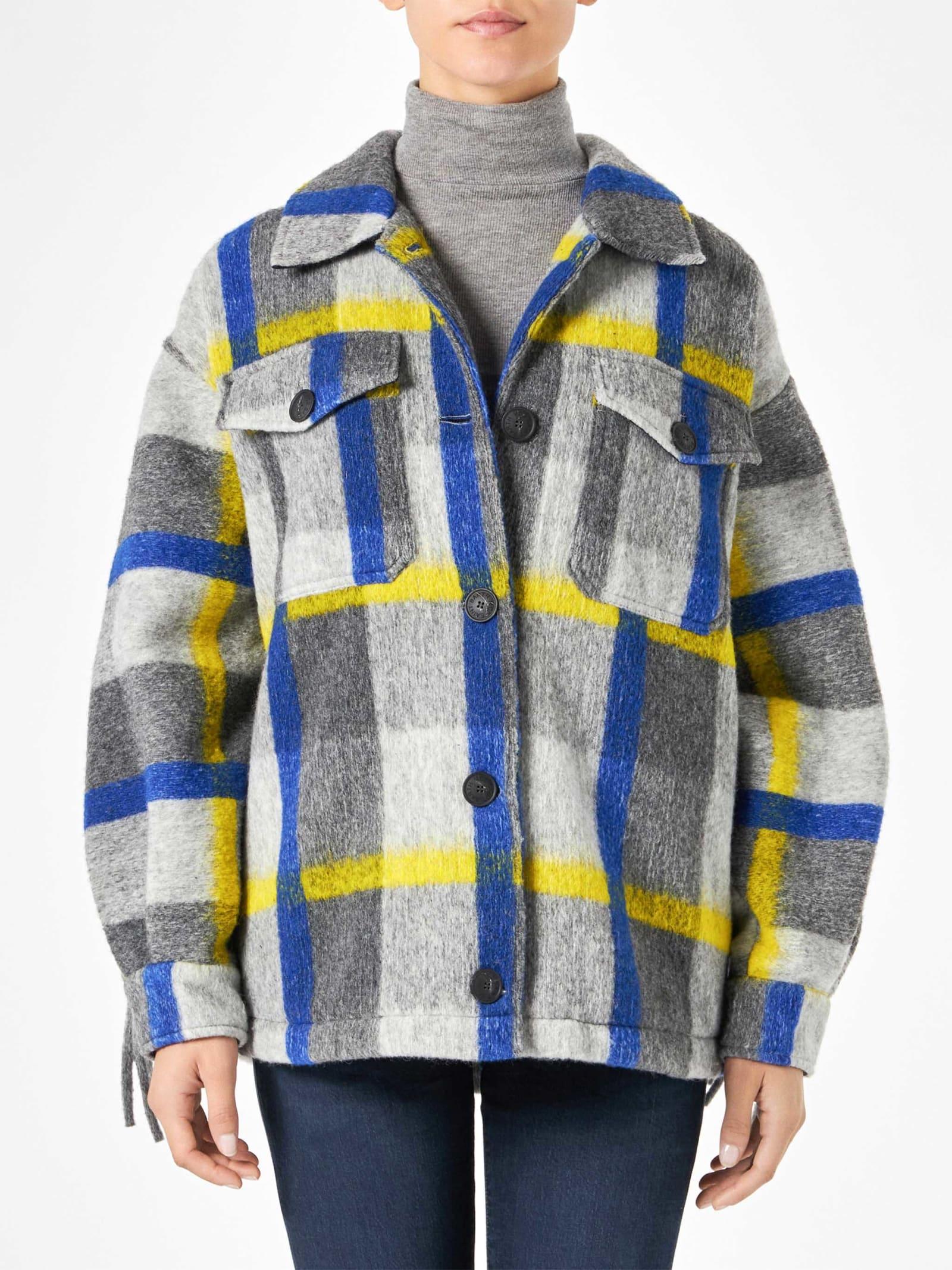 mc2 saint barth woman overshirt with fringes