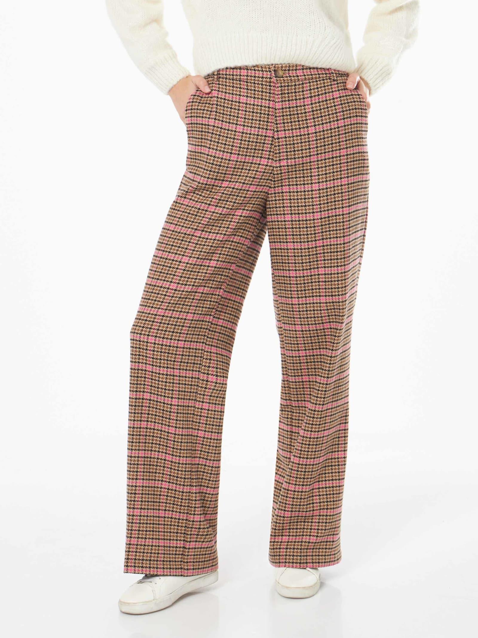 mc2 saint barth woman palazzo pants with pied de poule print