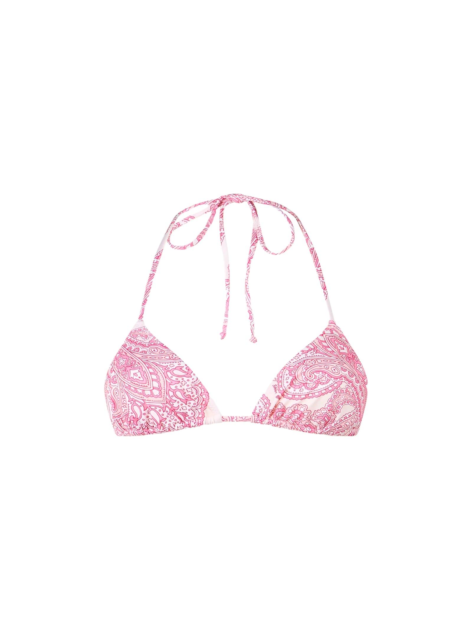 mc2 saint barth woman pink paisley triangle top swimsuit leah