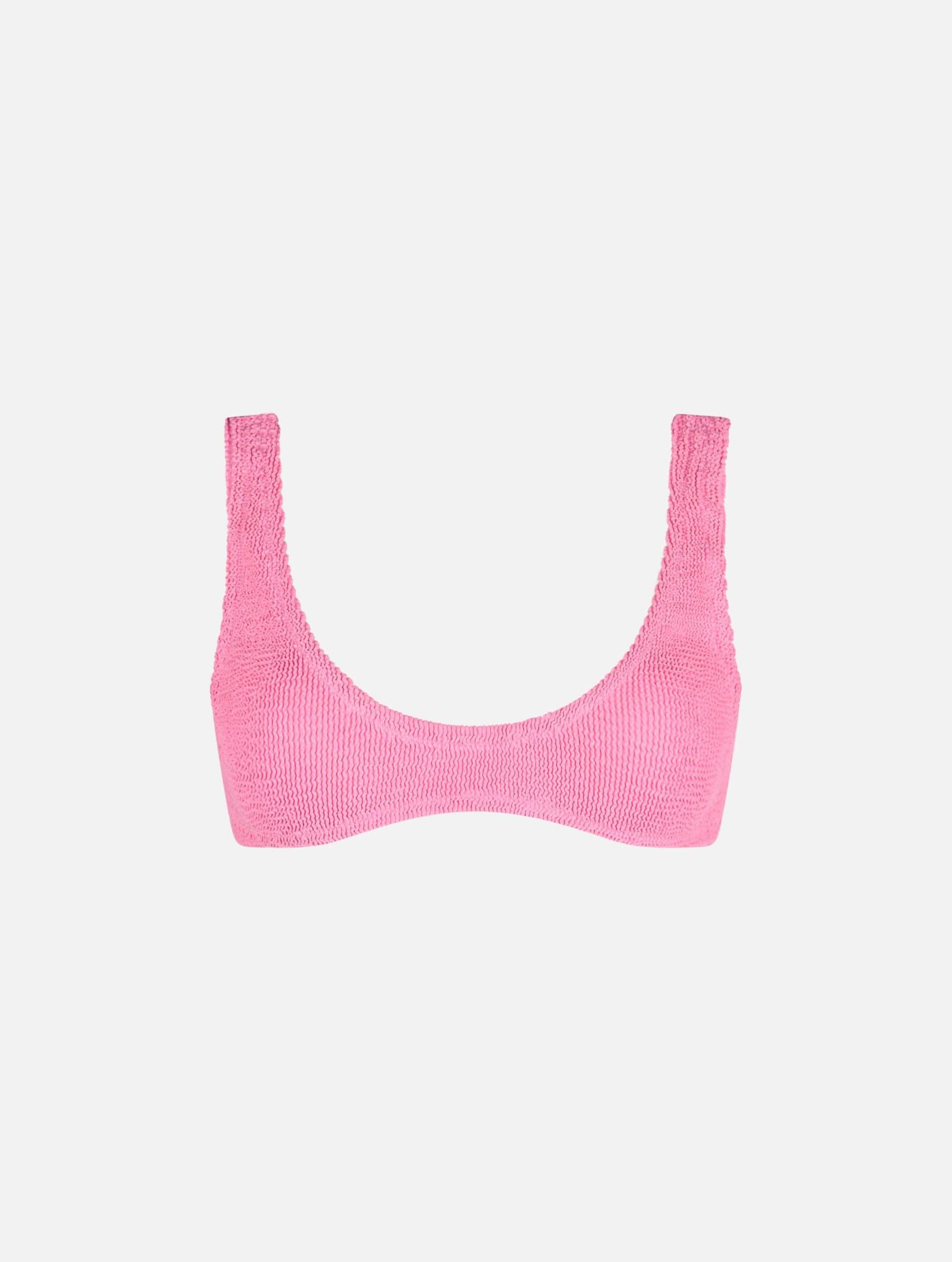 mc2 saint barth woman pink tiny crinkle bralette pamy