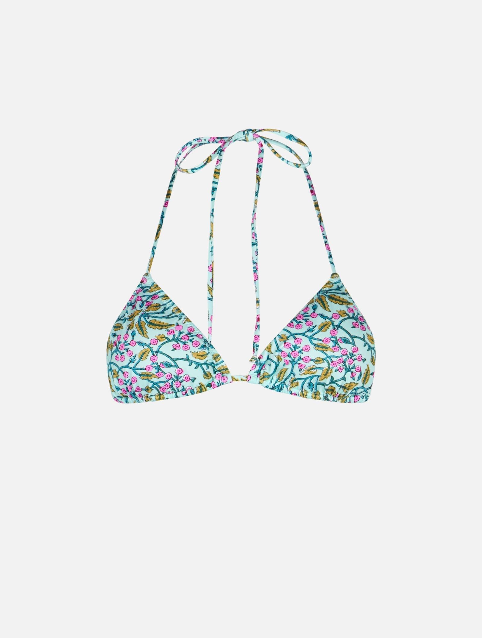 mc2 saint barth woman radical flower triangle top swimsuit leah