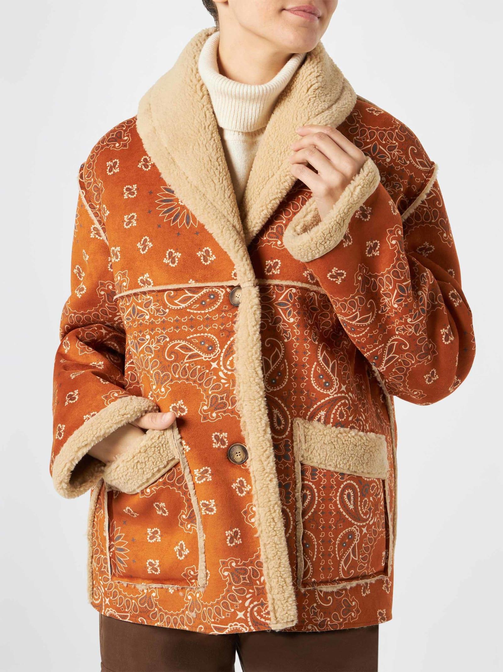 mc2 saint barth woman reversible shearling jacket