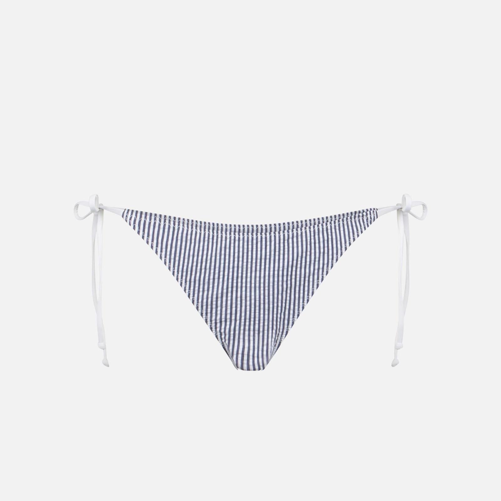 mc2 saint barth woman seersucker swim briefs with striped print