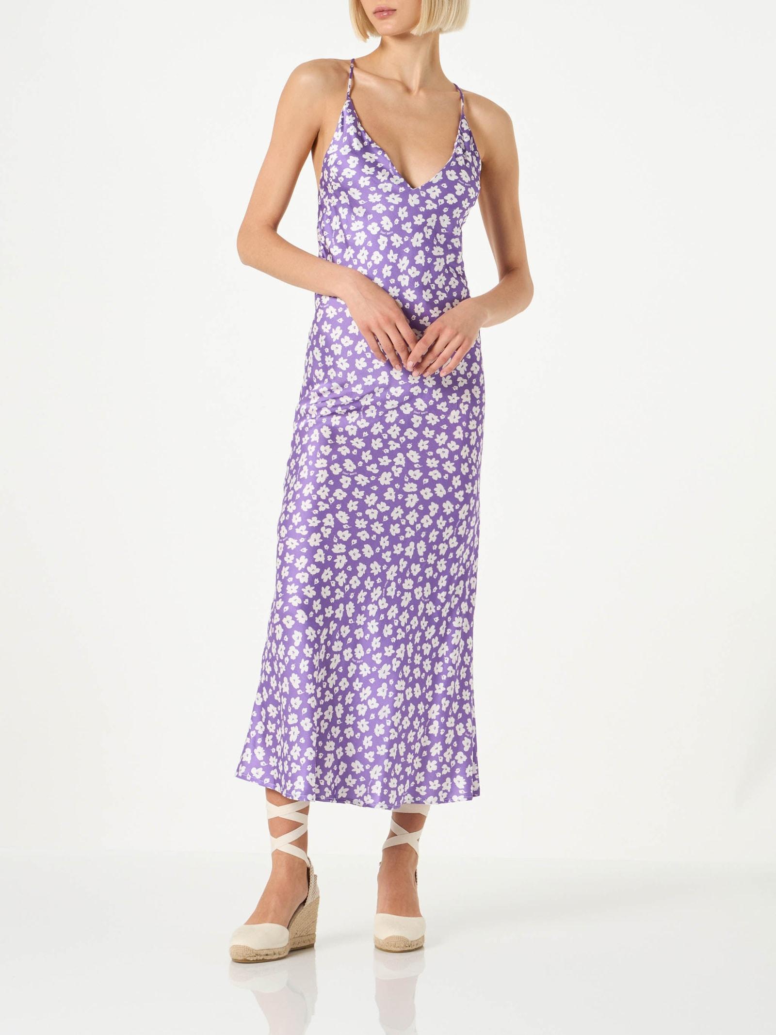 mc2 saint barth woman slip dress eydis with daisy print