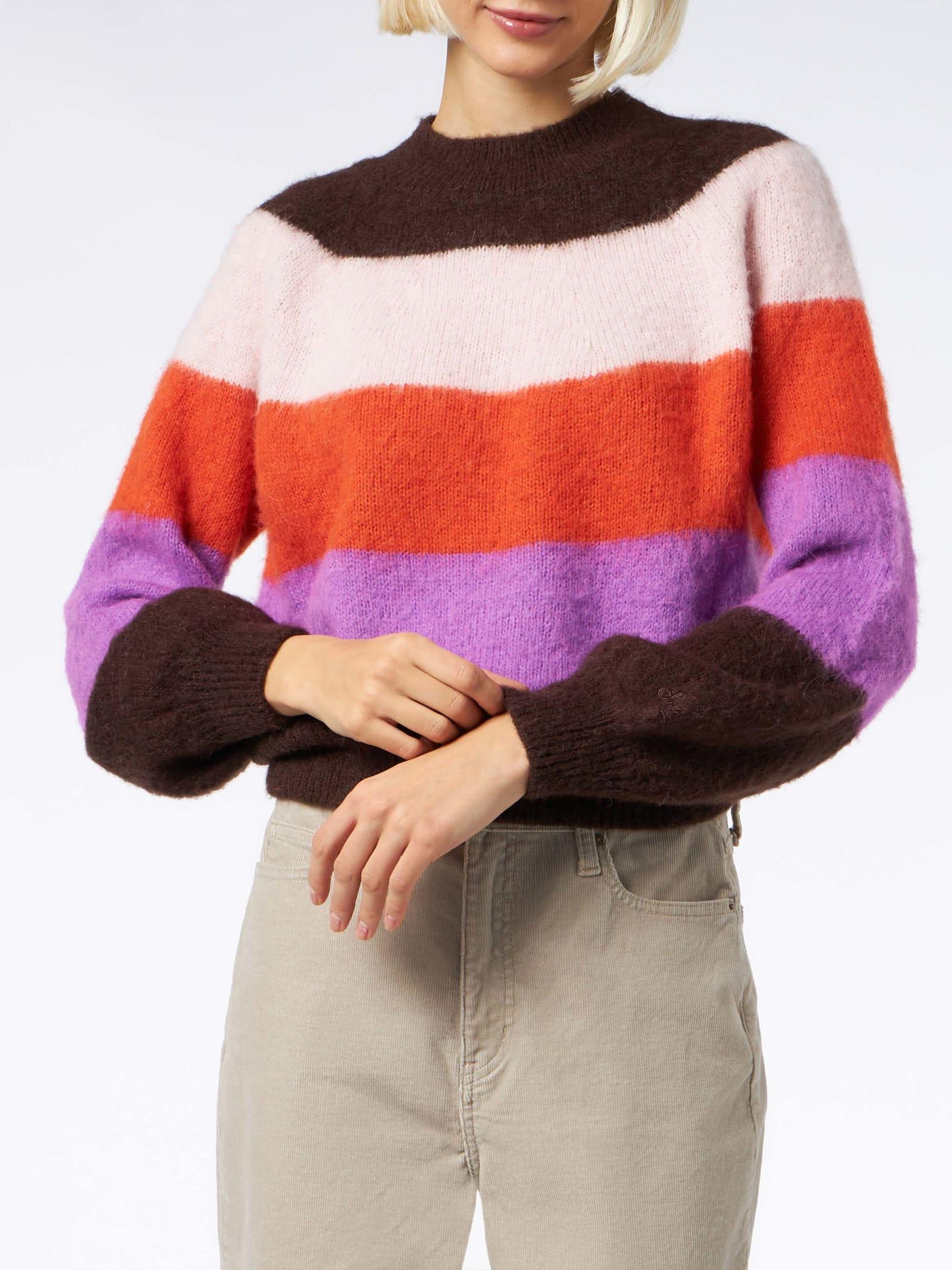 mc2 saint barth woman soft sweater with faded colors