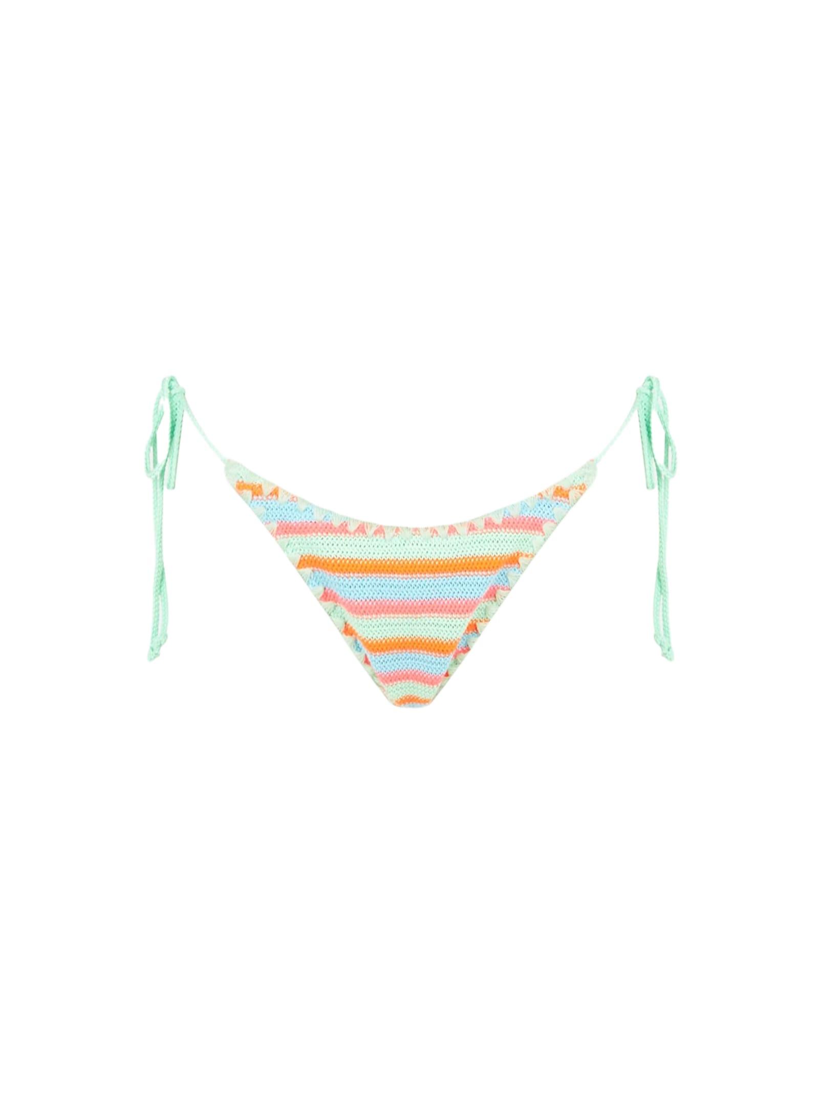 mc2 saint barth woman striped crochet swim briefs