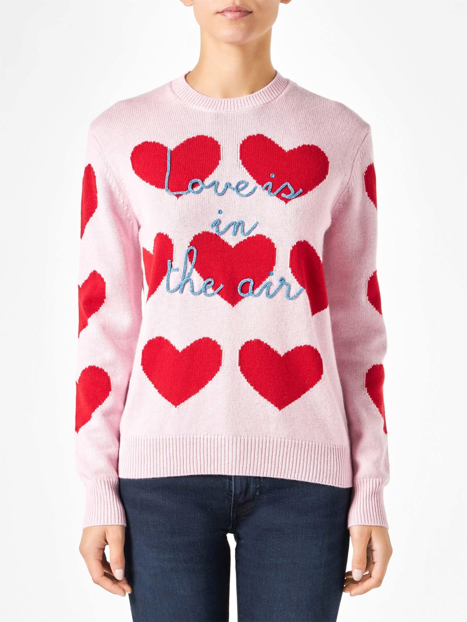 mc2 saint barth woman sweater with heart print