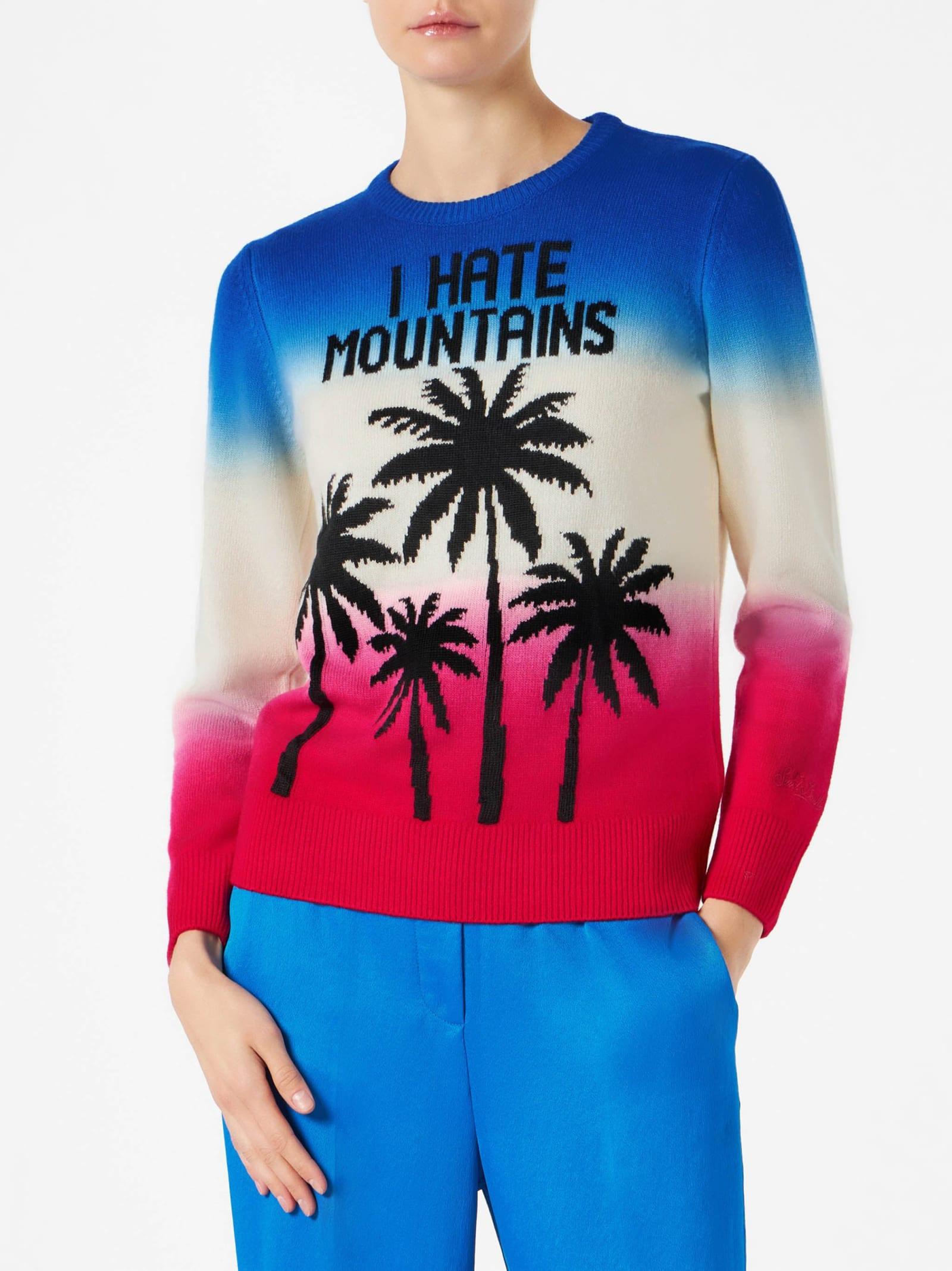 mc2 saint barth woman sweater with purple and fucsia gradient