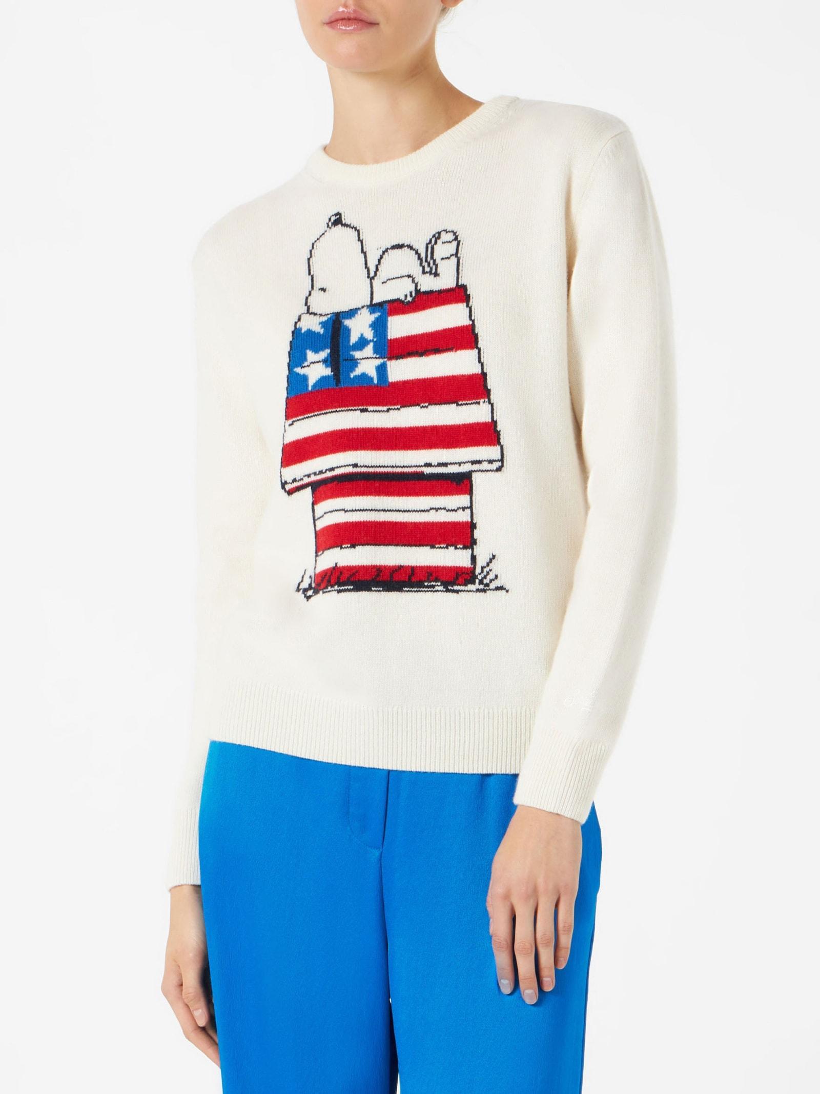 mc2 saint barth woman sweater with snoopy print snoopy - peanuts special edition