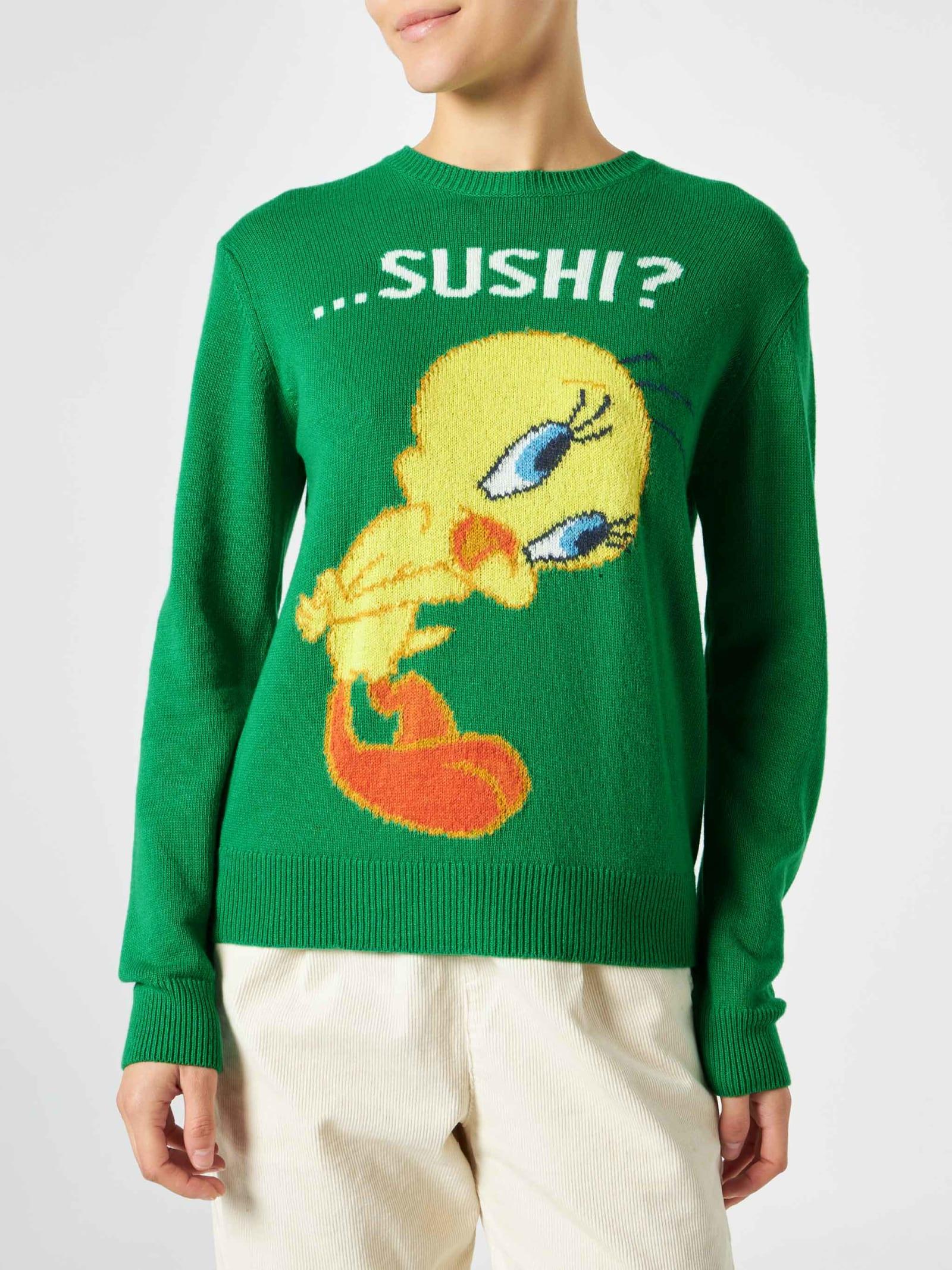 mc2 saint barth woman sweater with tweety print warner bros special edition