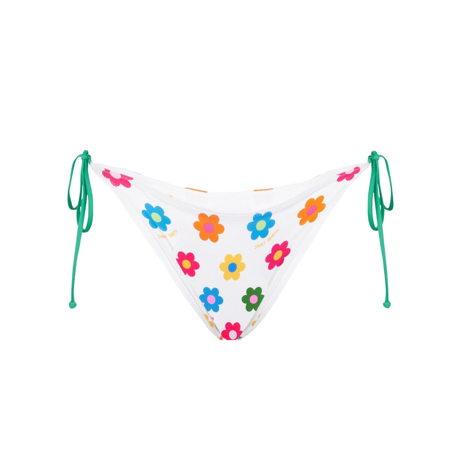 mc2 saint barth woman swim briefs with daisy print