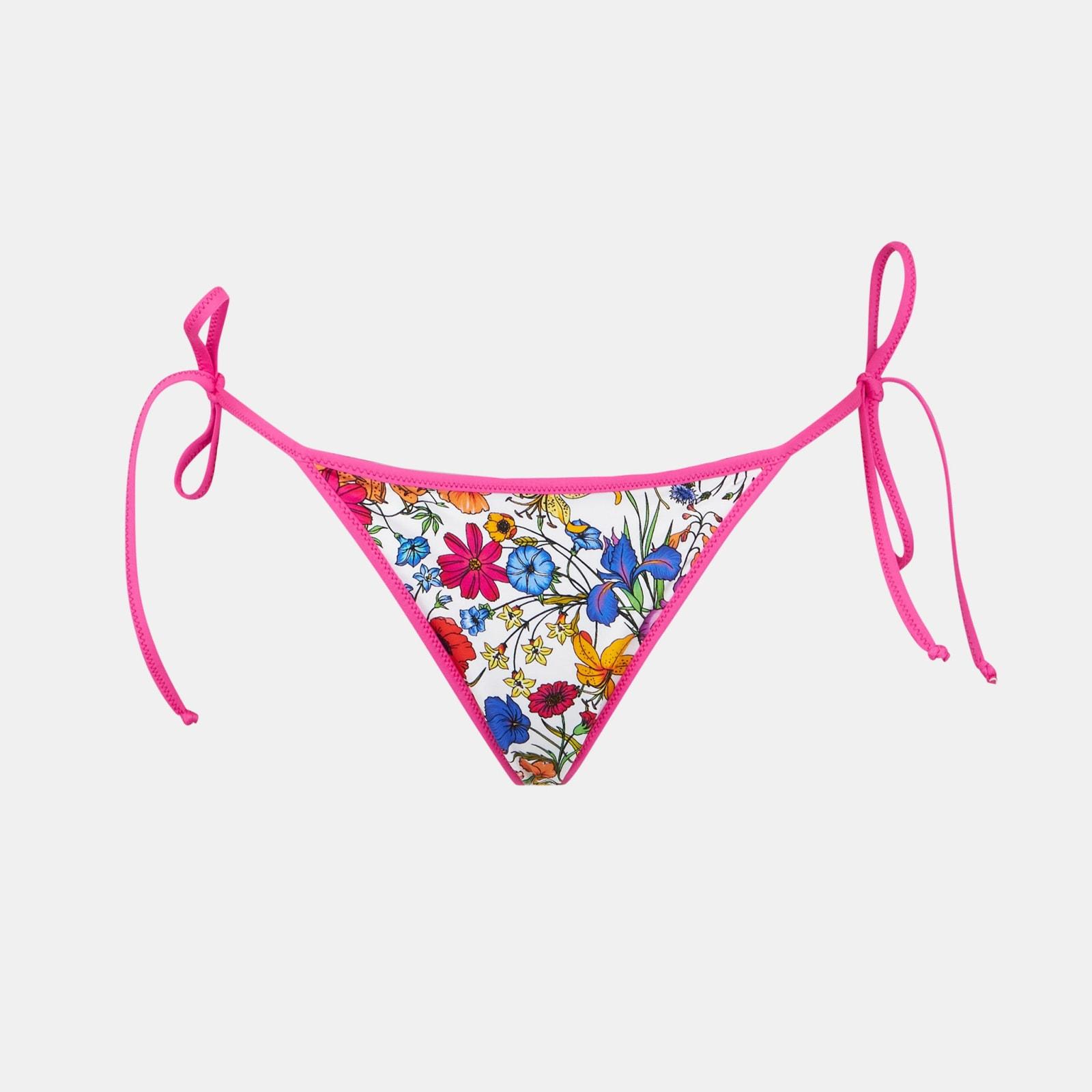 mc2 saint barth woman swim briefs with flower print