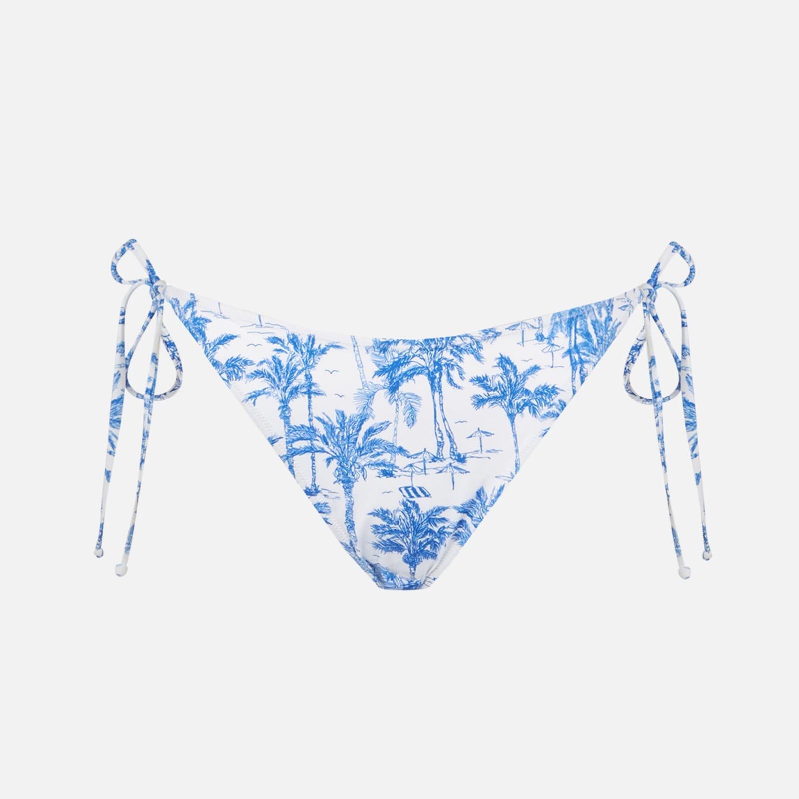 mc2 saint barth woman swim briefs with toile de jouy print